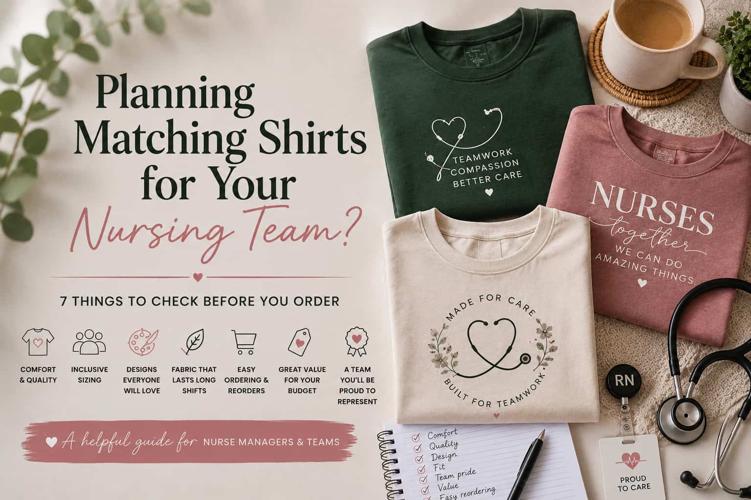 Before You Order Matching Shirts for Your Unit: 7 Things Nurse Managers Skip