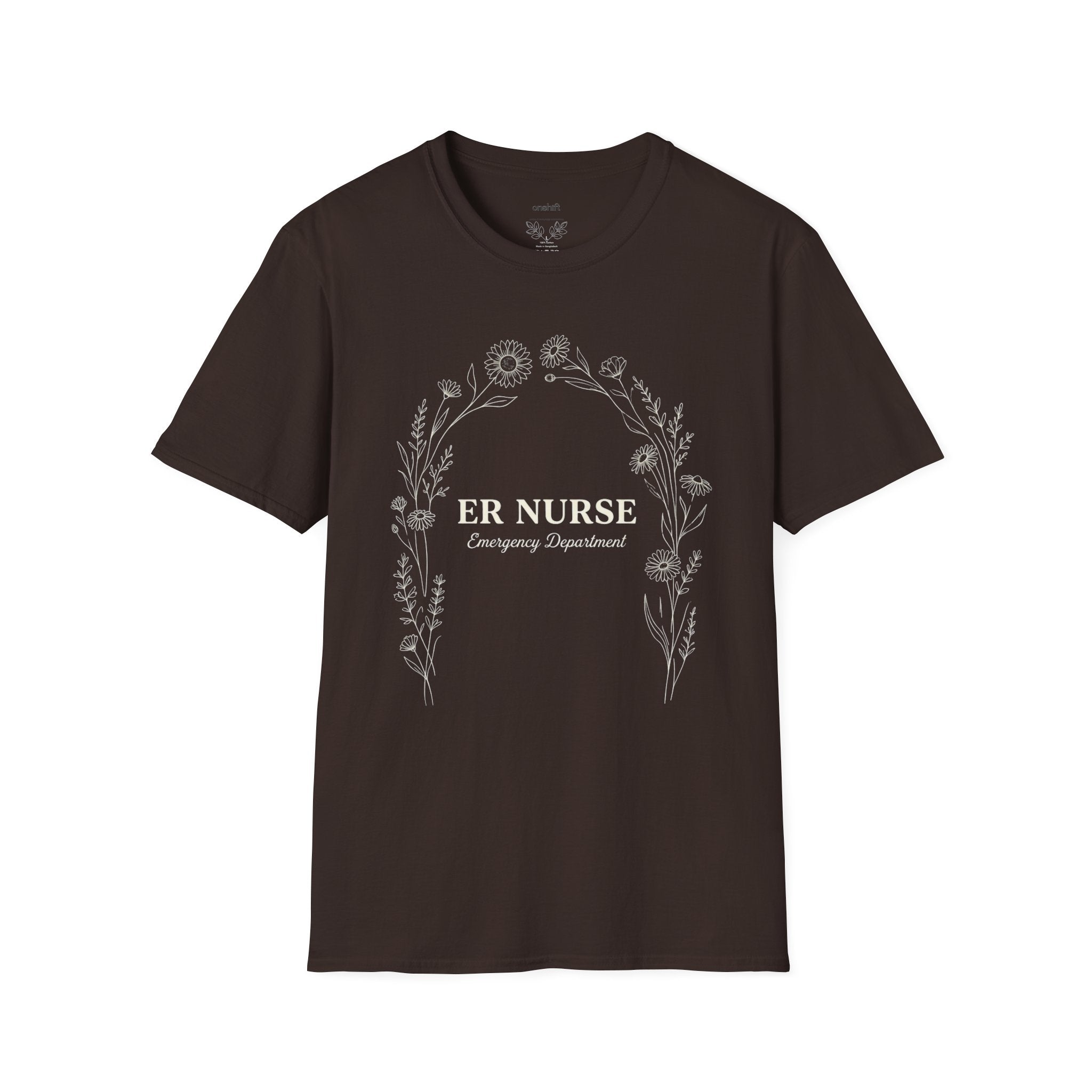 T-shirt infirmier d'urgence floral