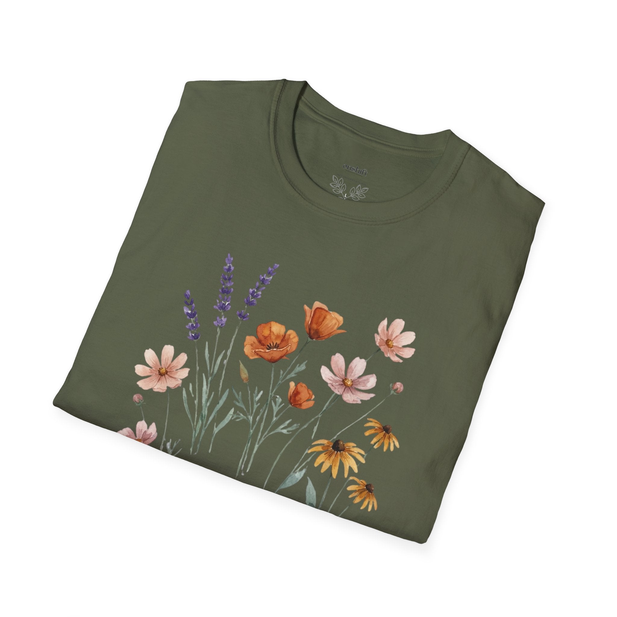 T-shirt Infirmière urgentiste floral