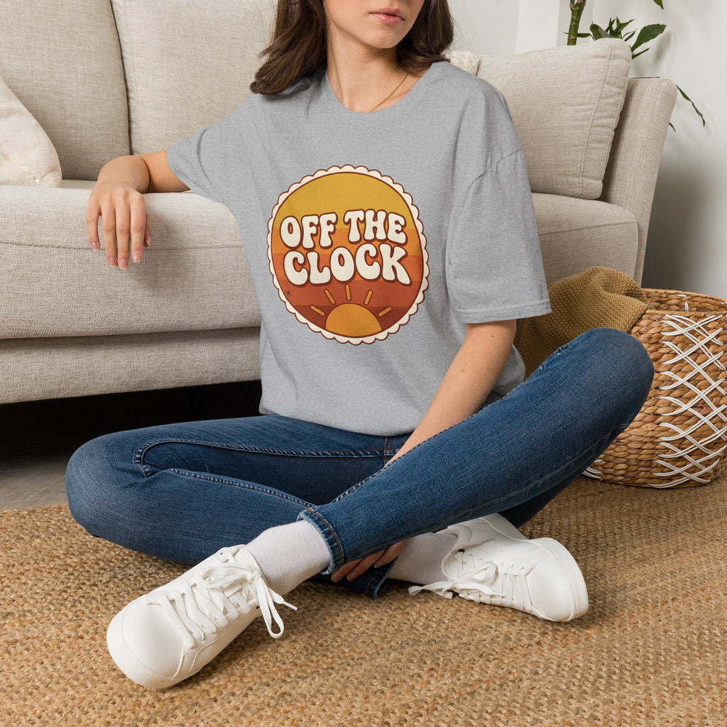Retro Sunset "Off The Clock" nurse design