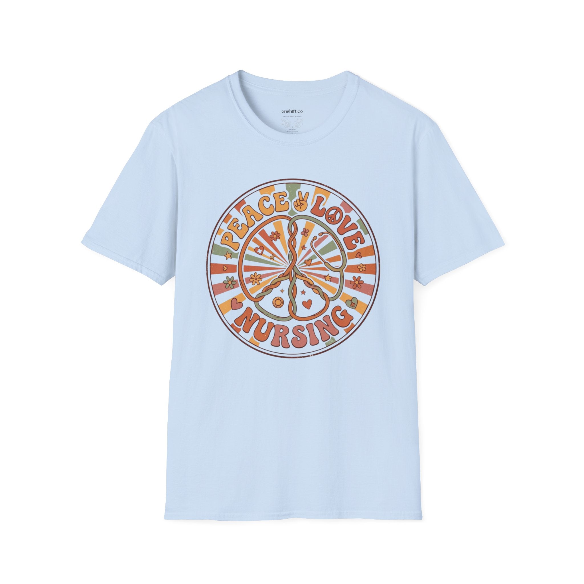 T-Shirt Paix Amour et Soins Infirmiers