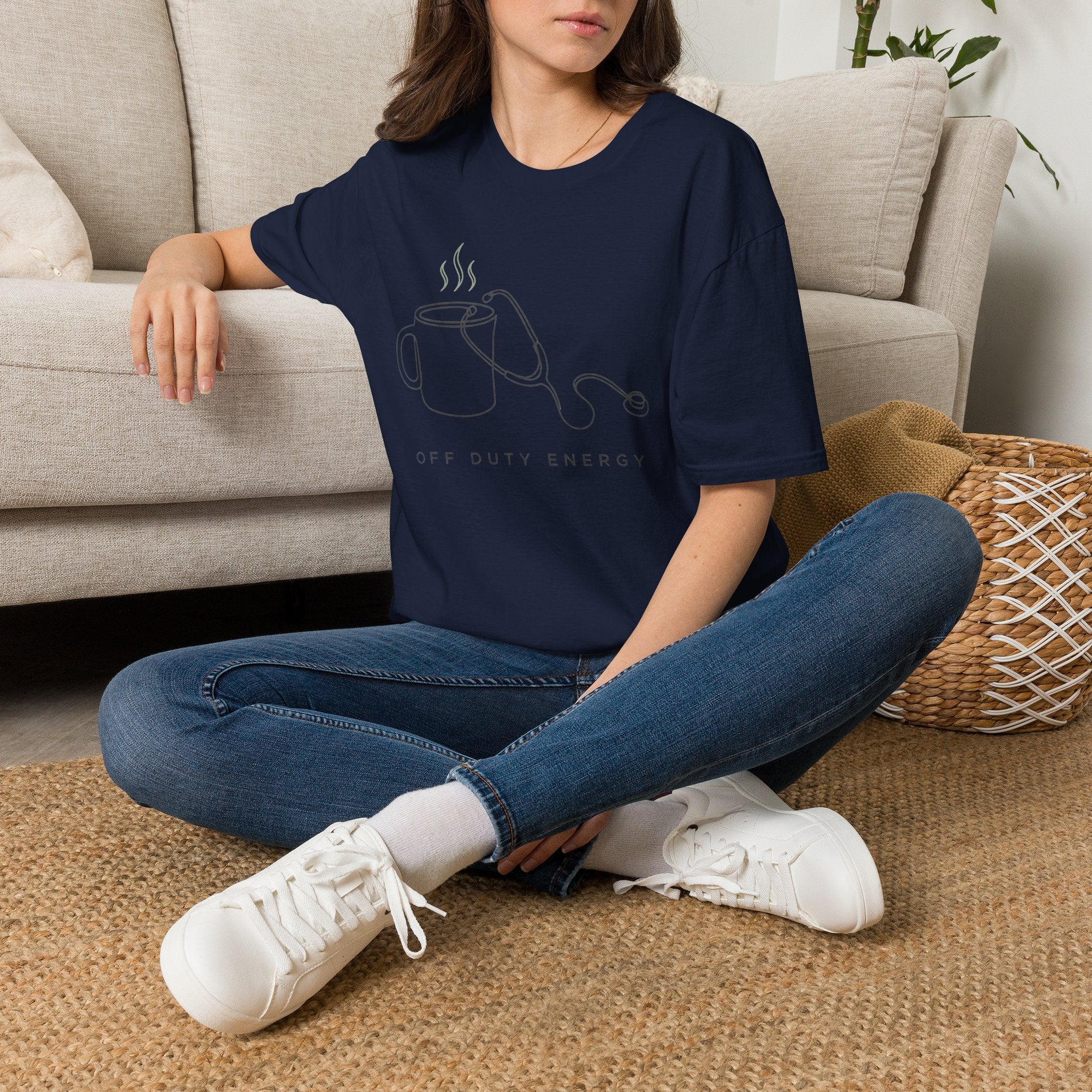Coffee & Stethoscope Nurse T‑Shirt — Off Duty Energy Tee for Nurses off the clock