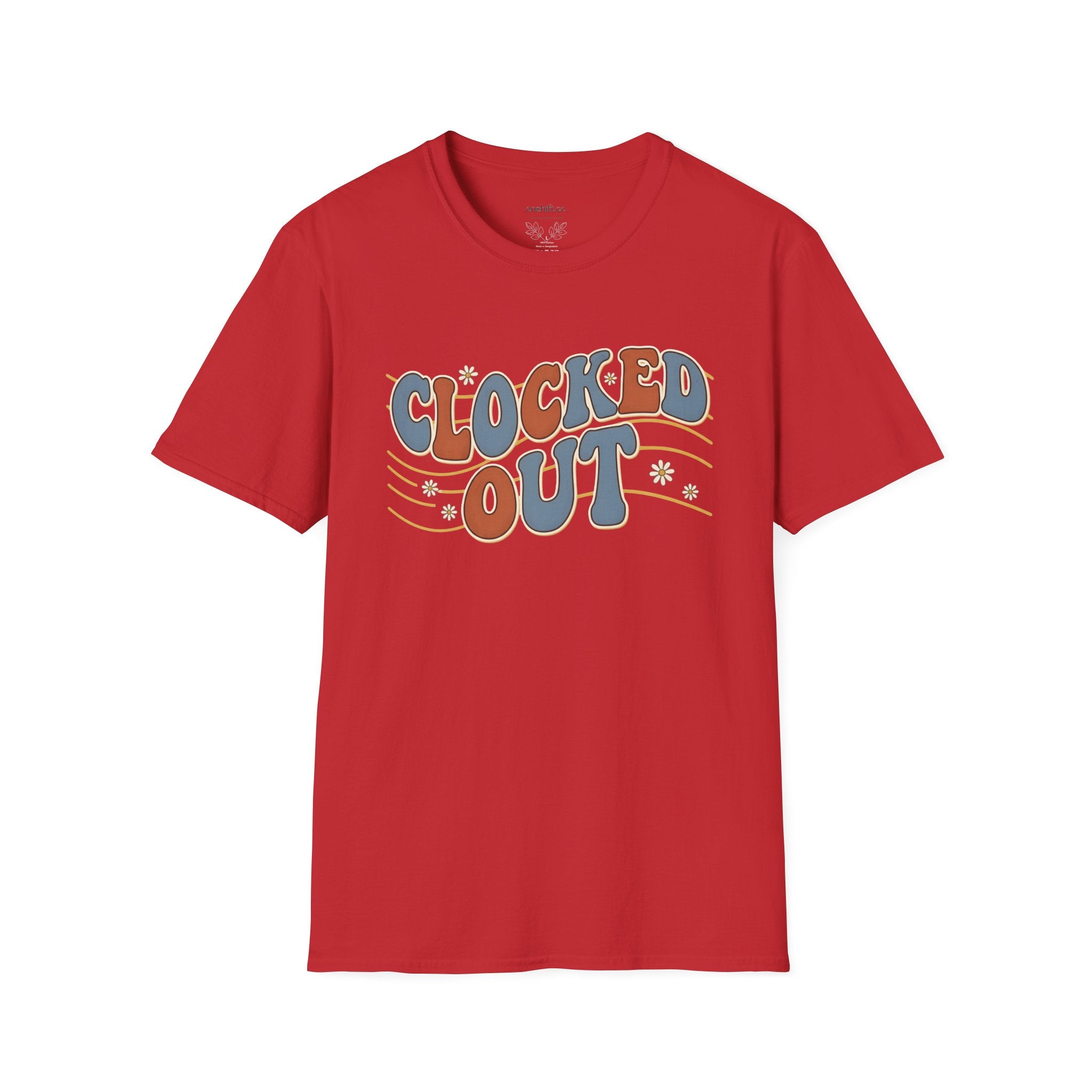 Clocked Out Nurse T-Shirt — Retro 70s Vibe