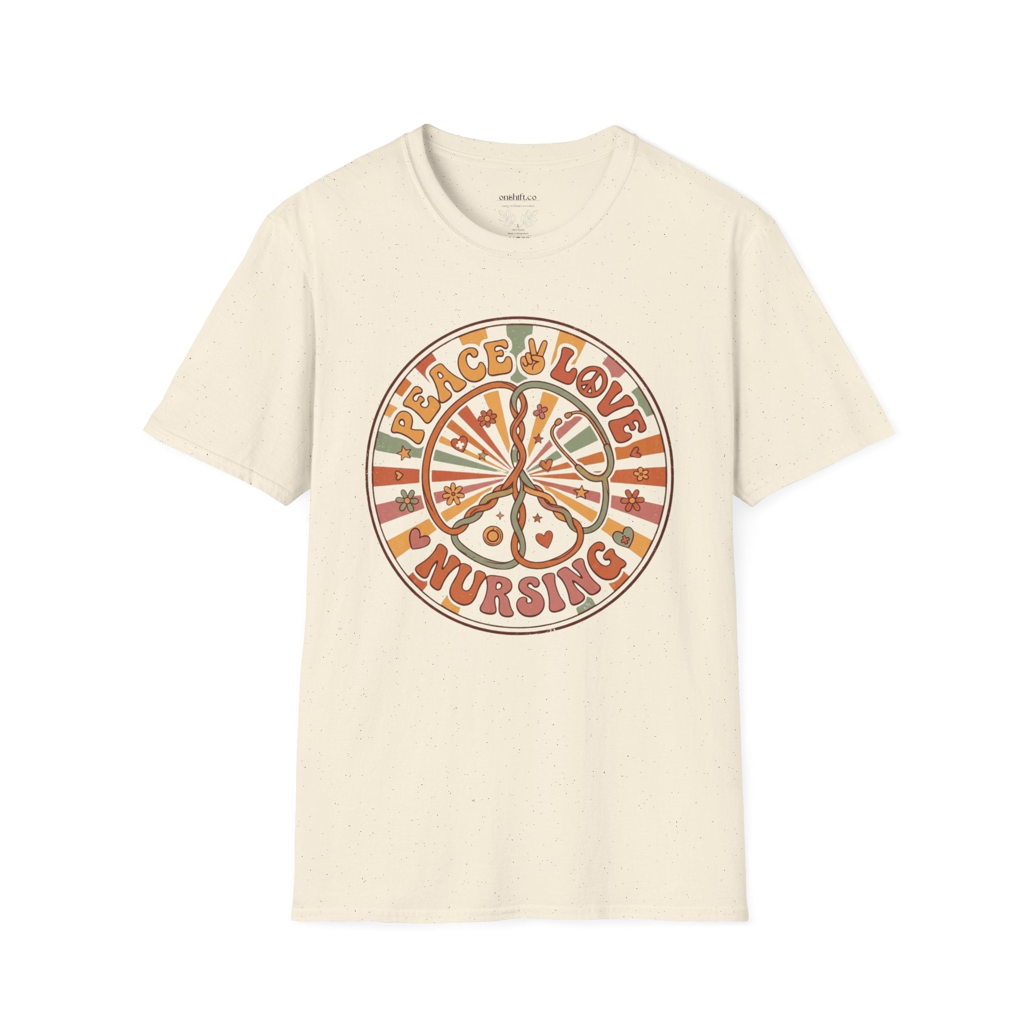 T-Shirt Paix Amour et Soins Infirmiers