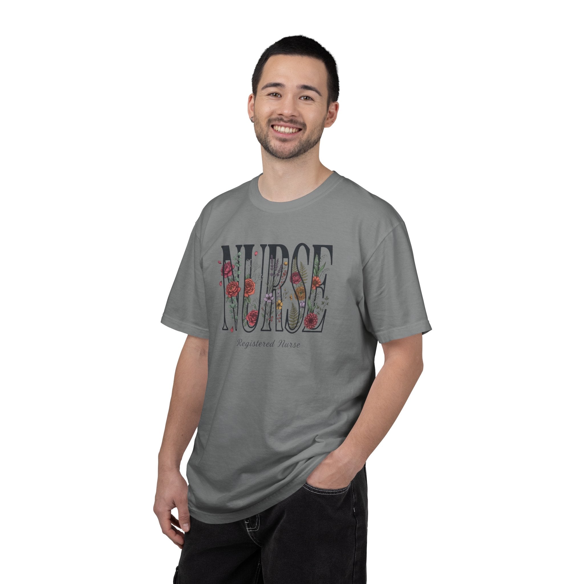 T-shirt Infirmier fleuri