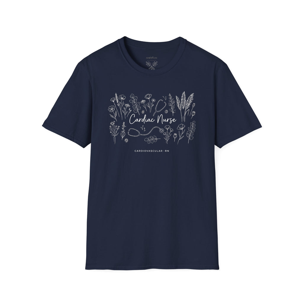 Cardiac Nurse Floral T-Shirt