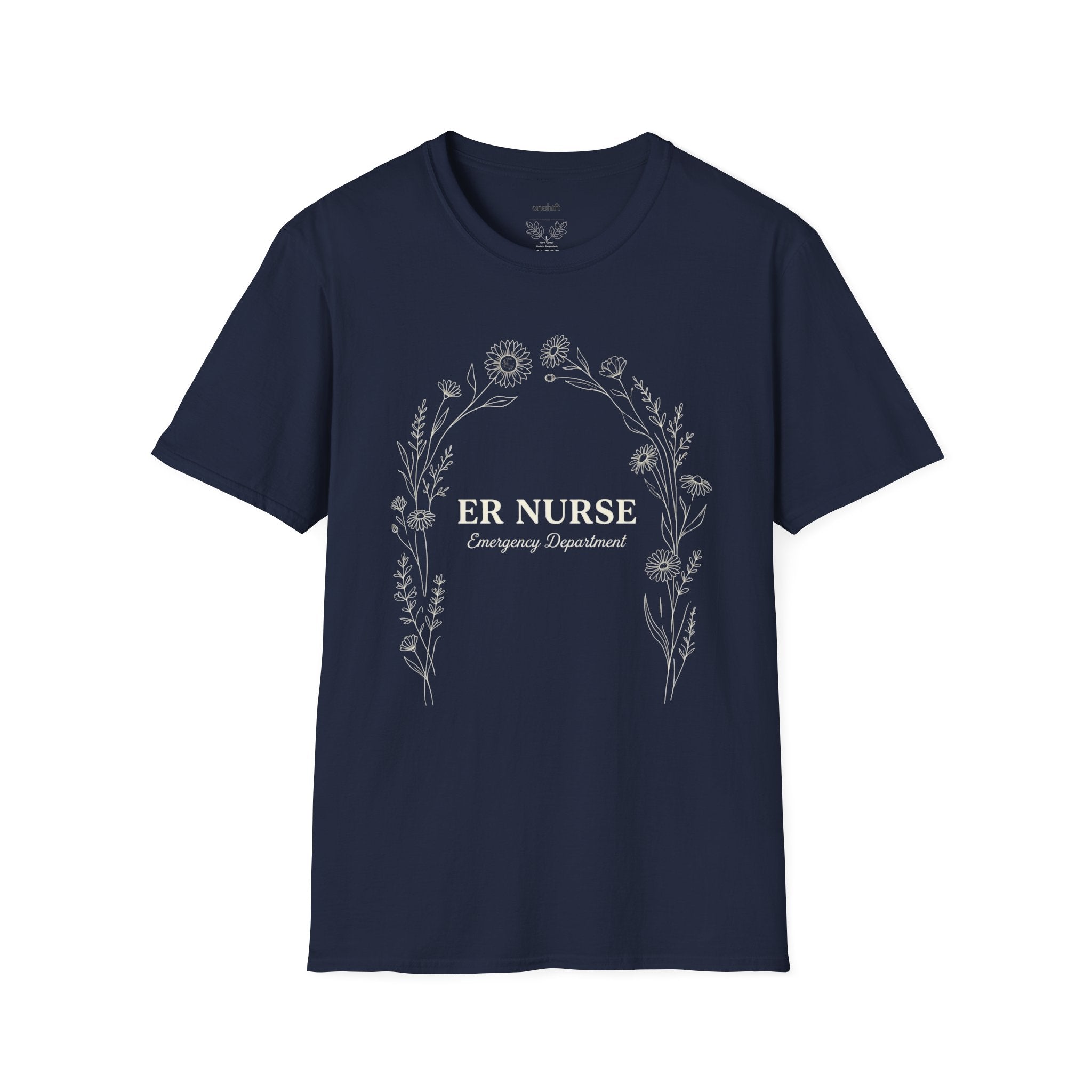 T-shirt infirmier d'urgence floral