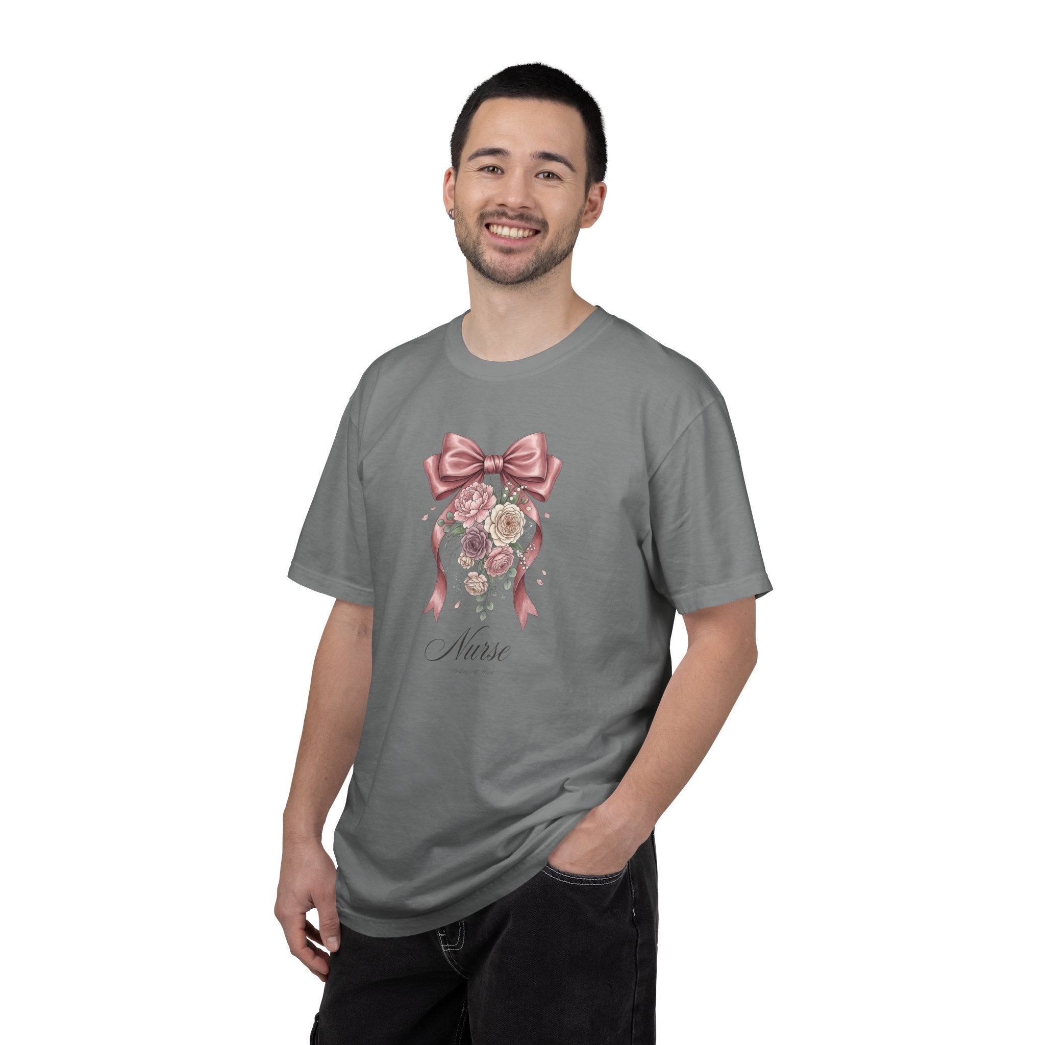 T-shirt infirmier motif floral