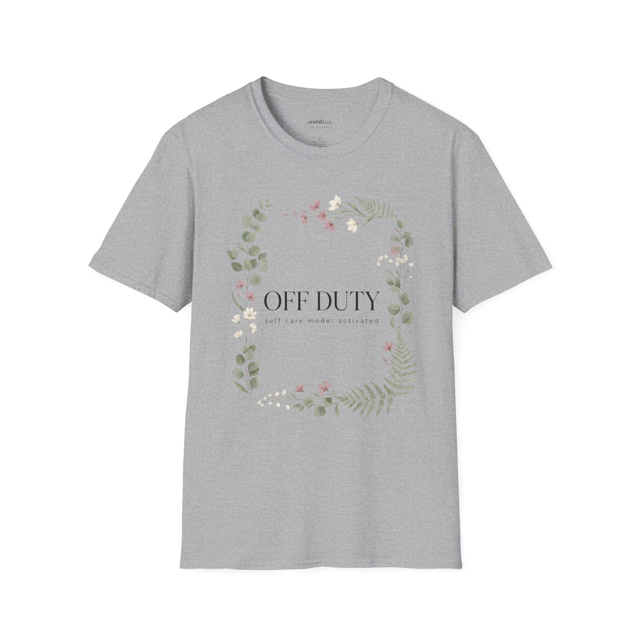 Off Duty Floral NurseT-Shirt — Relaxed Cottagecore Tee
