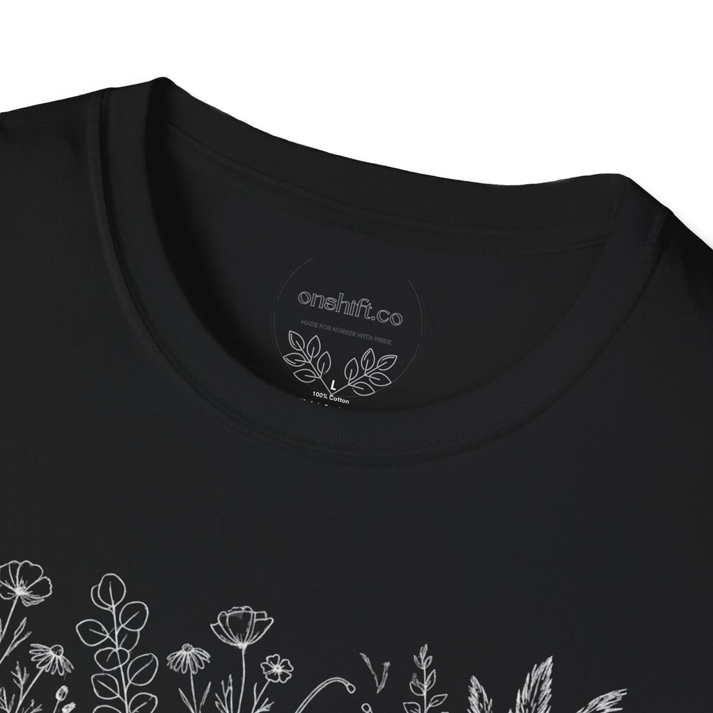 Cardiac Nurse Floral T-Shirt