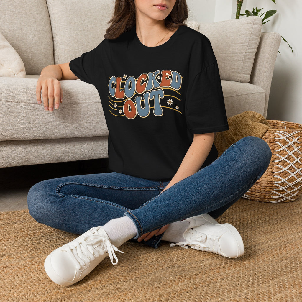 Clocked Out Nurse T-Shirt — Retro 70s Vibe