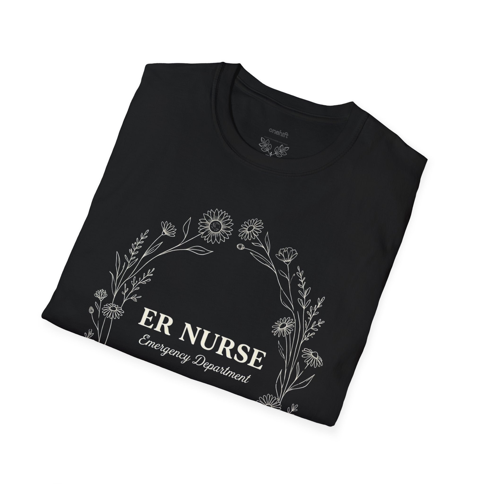 T-shirt infirmier d'urgence floral