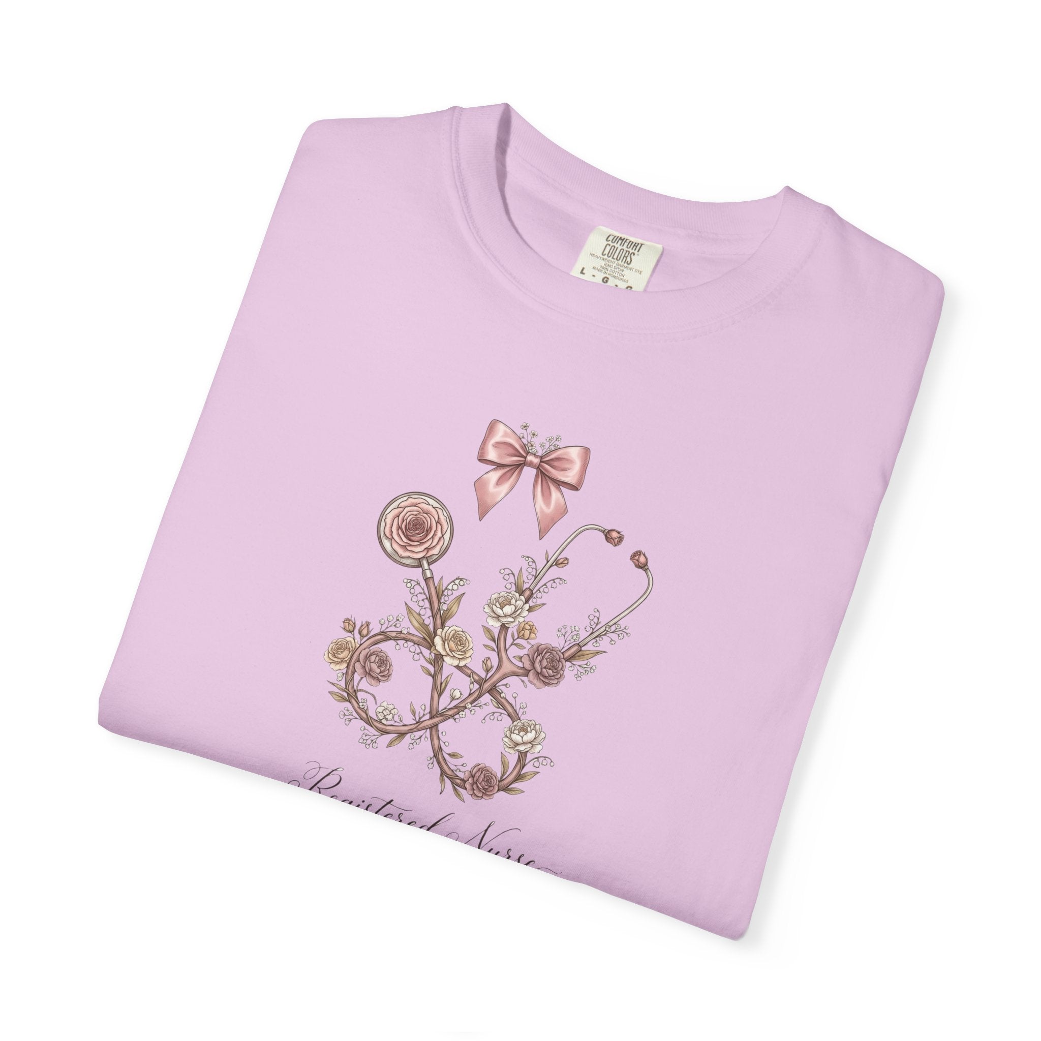 T-shirt floral d'infirmière autorisée
