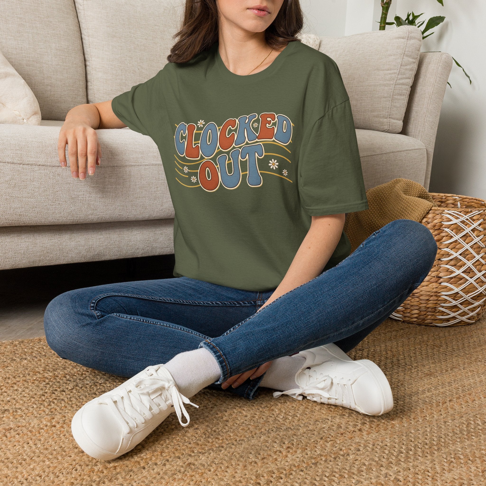 Clocked Out Nurse T-Shirt — Retro 70s Vibe