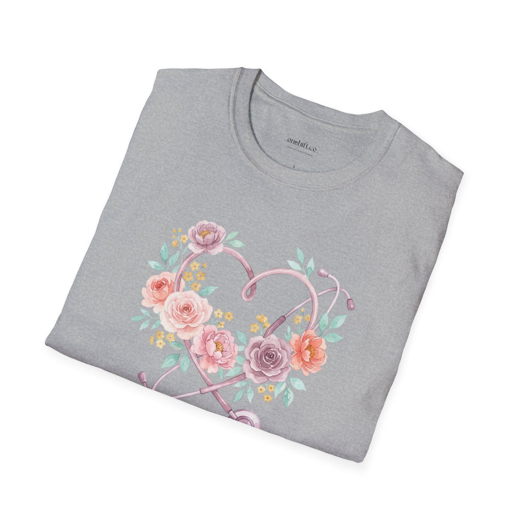 ICU Nurse Floral  T-Shirt
