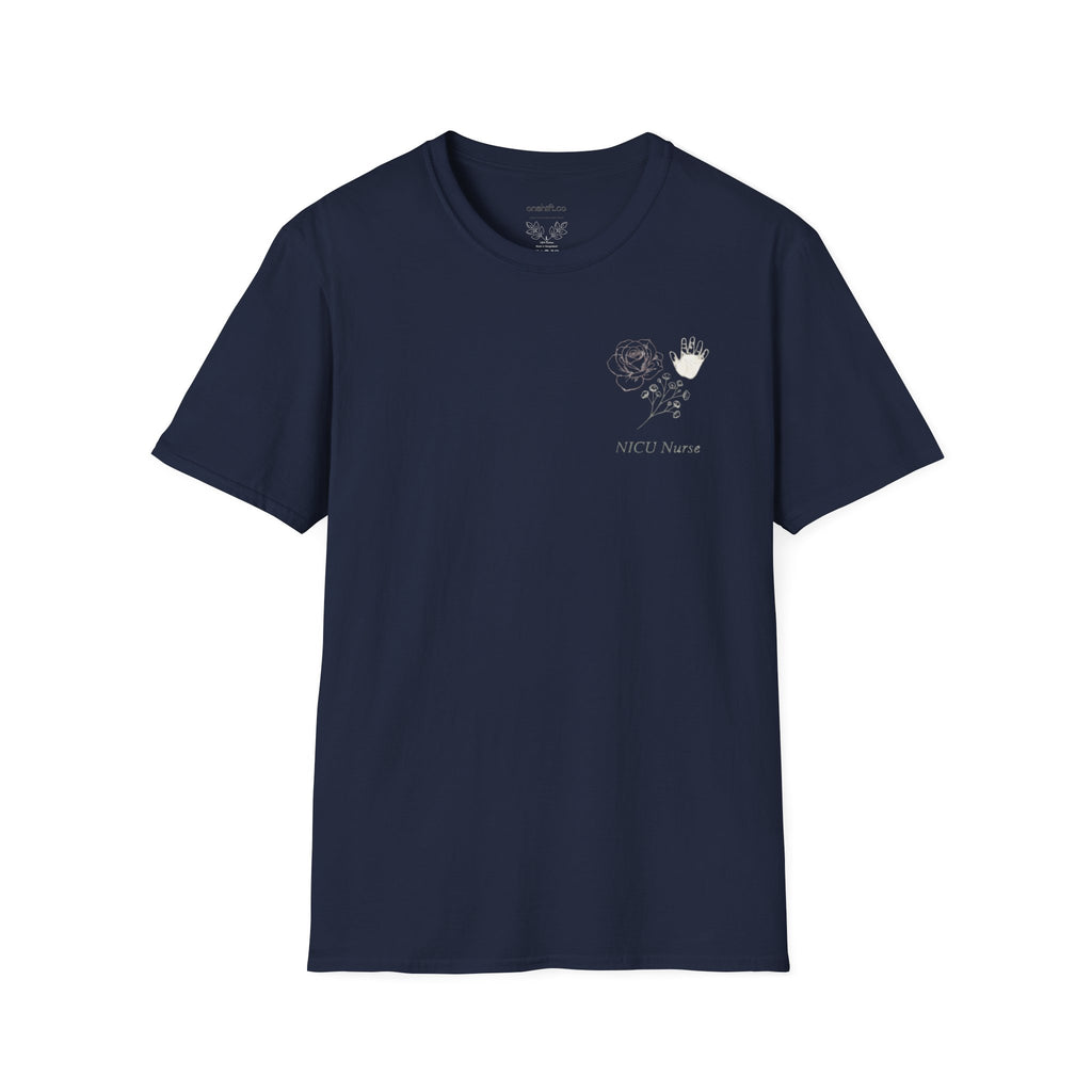NICU Nurse Left Chest Design T-Shirt