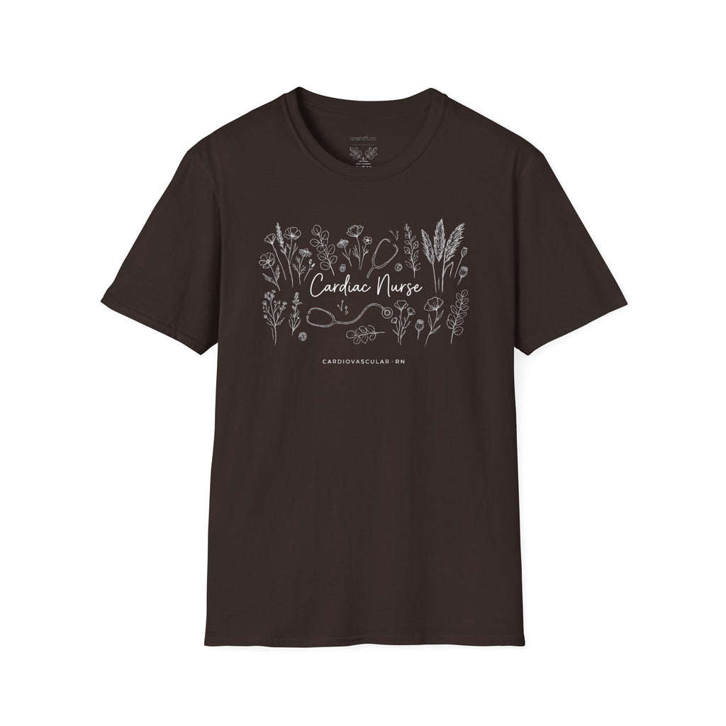 Cardiac Nurse Floral T-Shirt