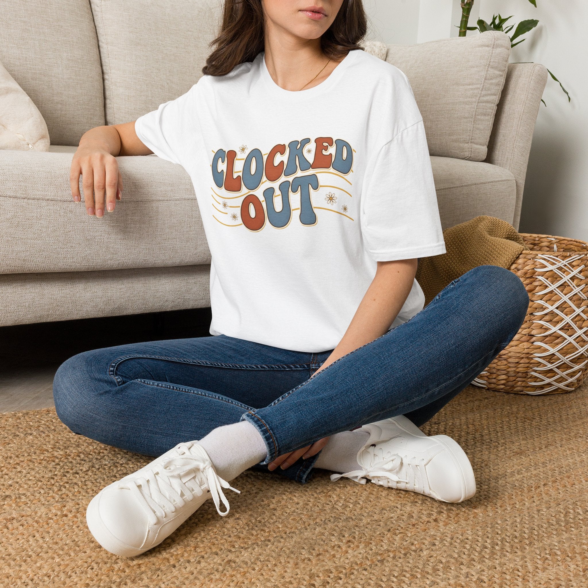 Clocked Out Nurse T-Shirt — Retro 70s Vibe