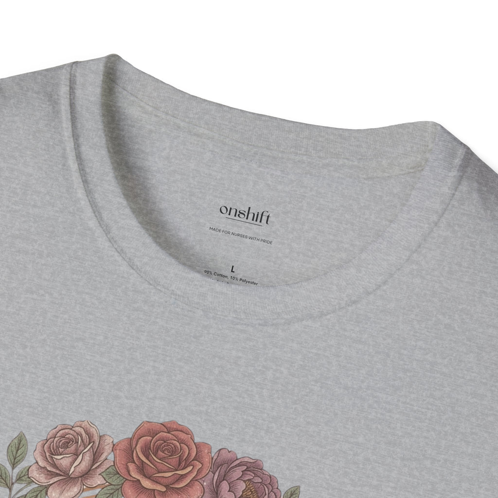 ICU Nurse Floral T-Shirt