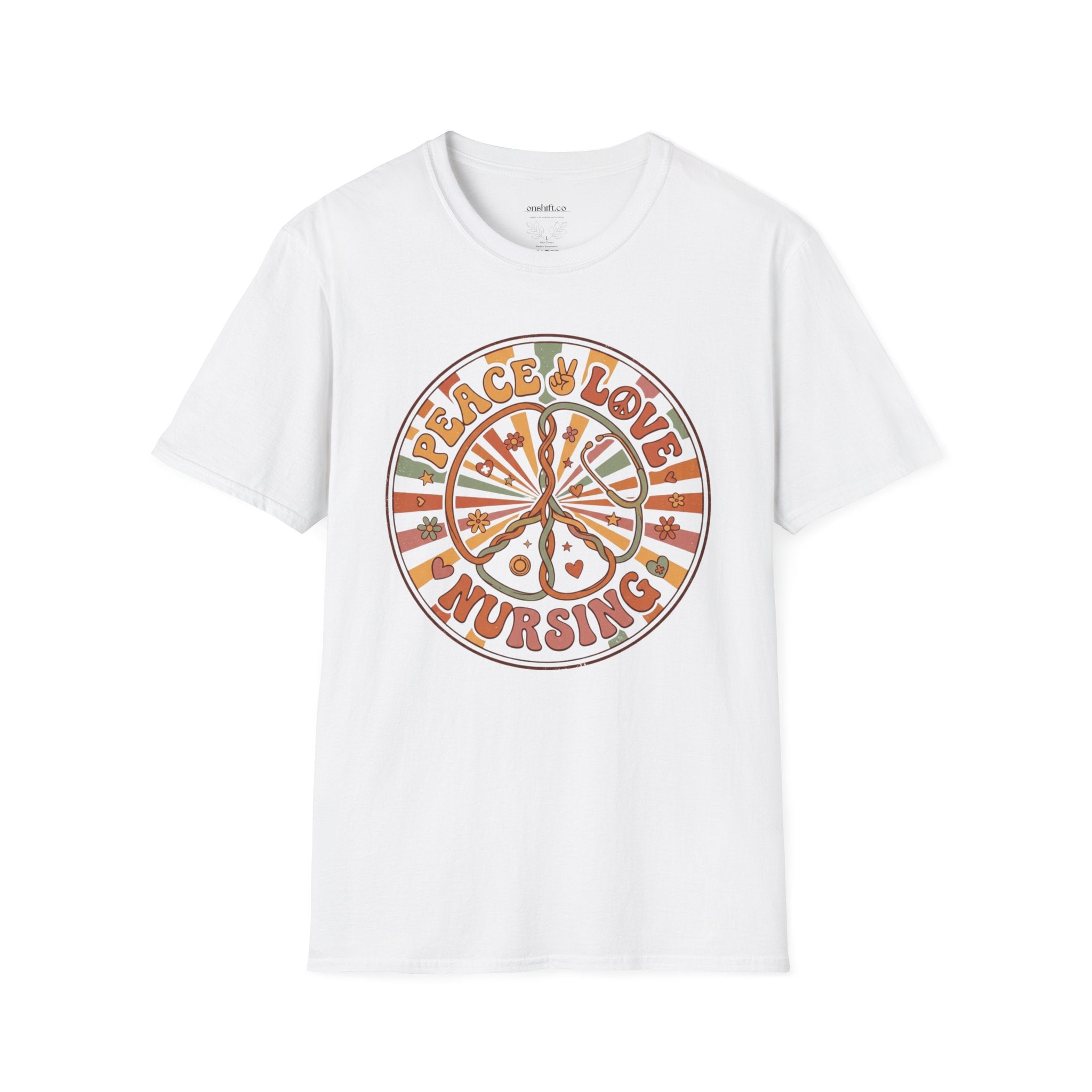 T-Shirt Paix Amour et Soins Infirmiers