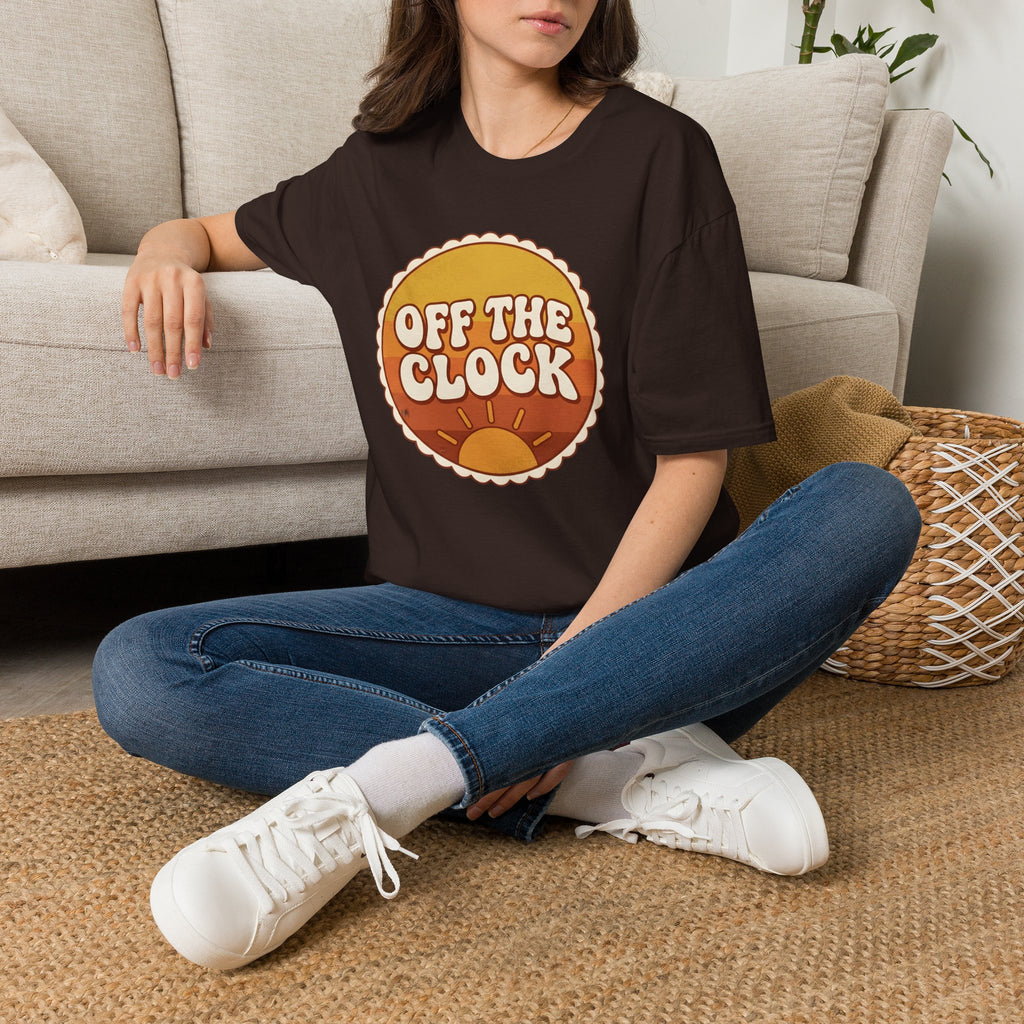 Retro Sunset "Off The Clock" nurse design