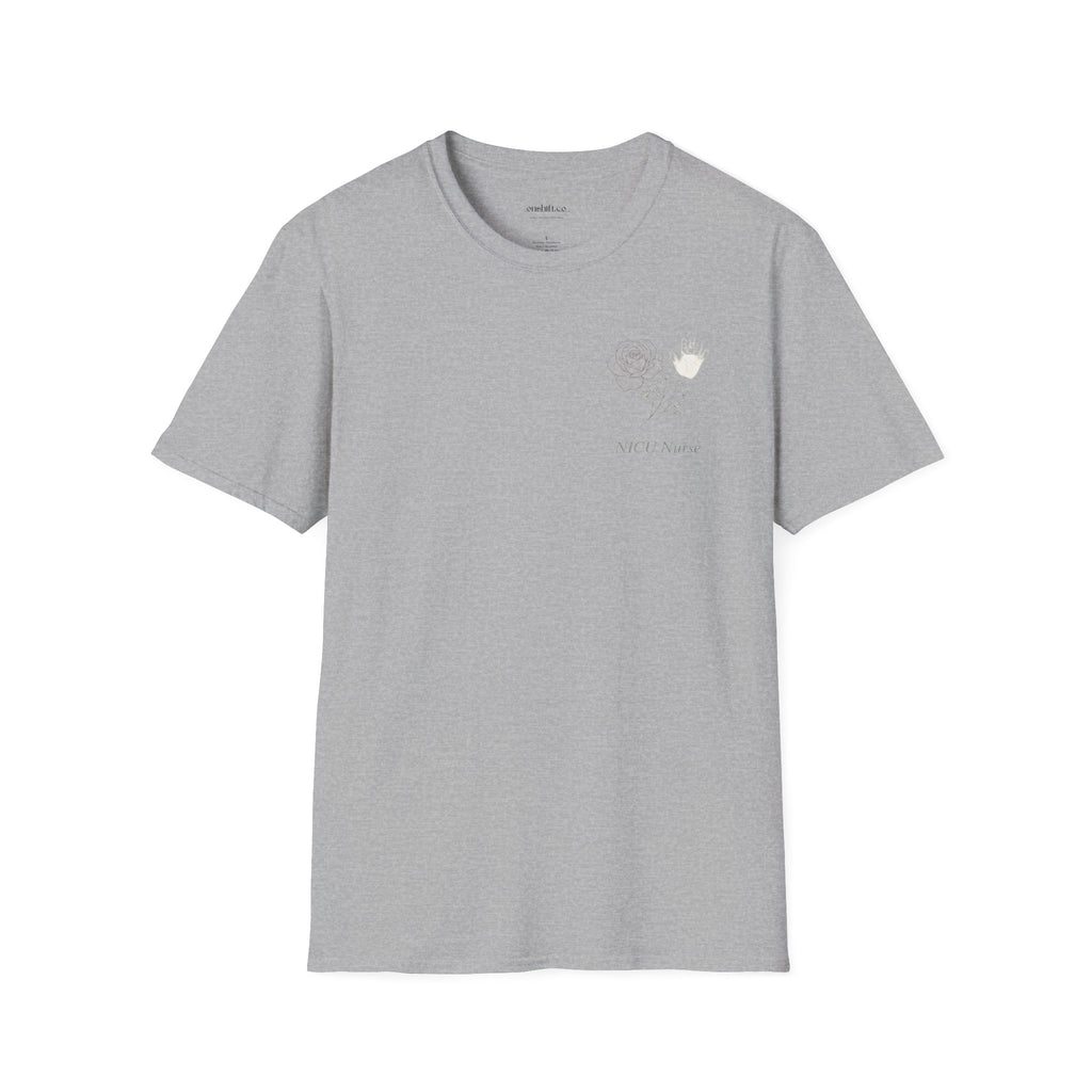 NICU Nurse Left Chest Design T-Shirt