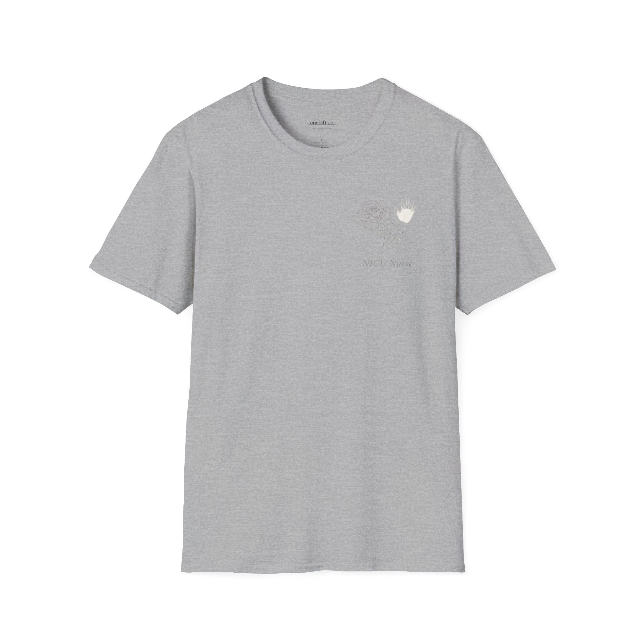 NICU Nurse Left Chest Design T-Shirt
