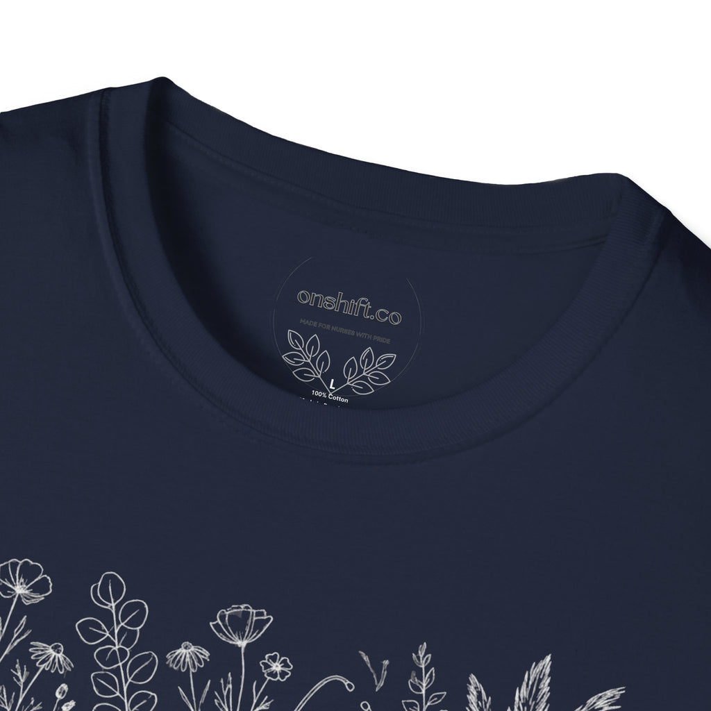 Cardiac Nurse Floral T-Shirt