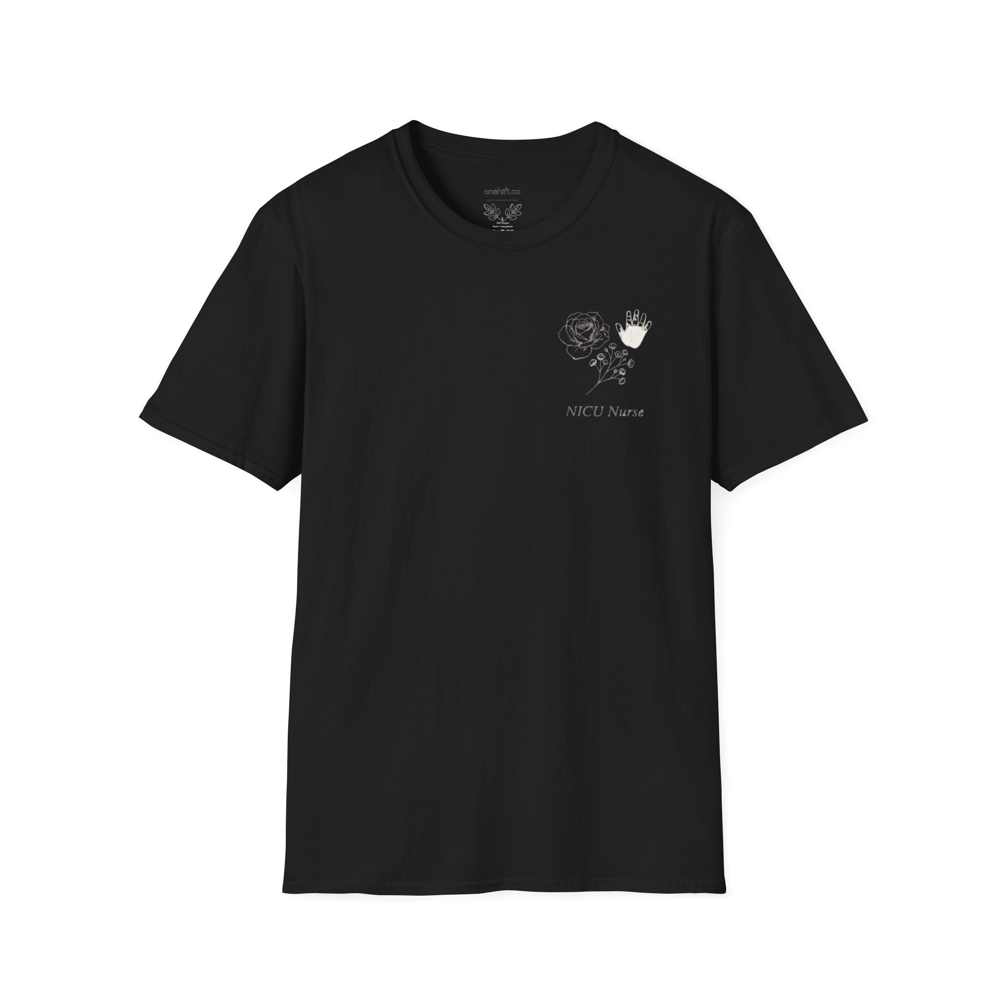 NICU Nurse Left Chest Design T-Shirt