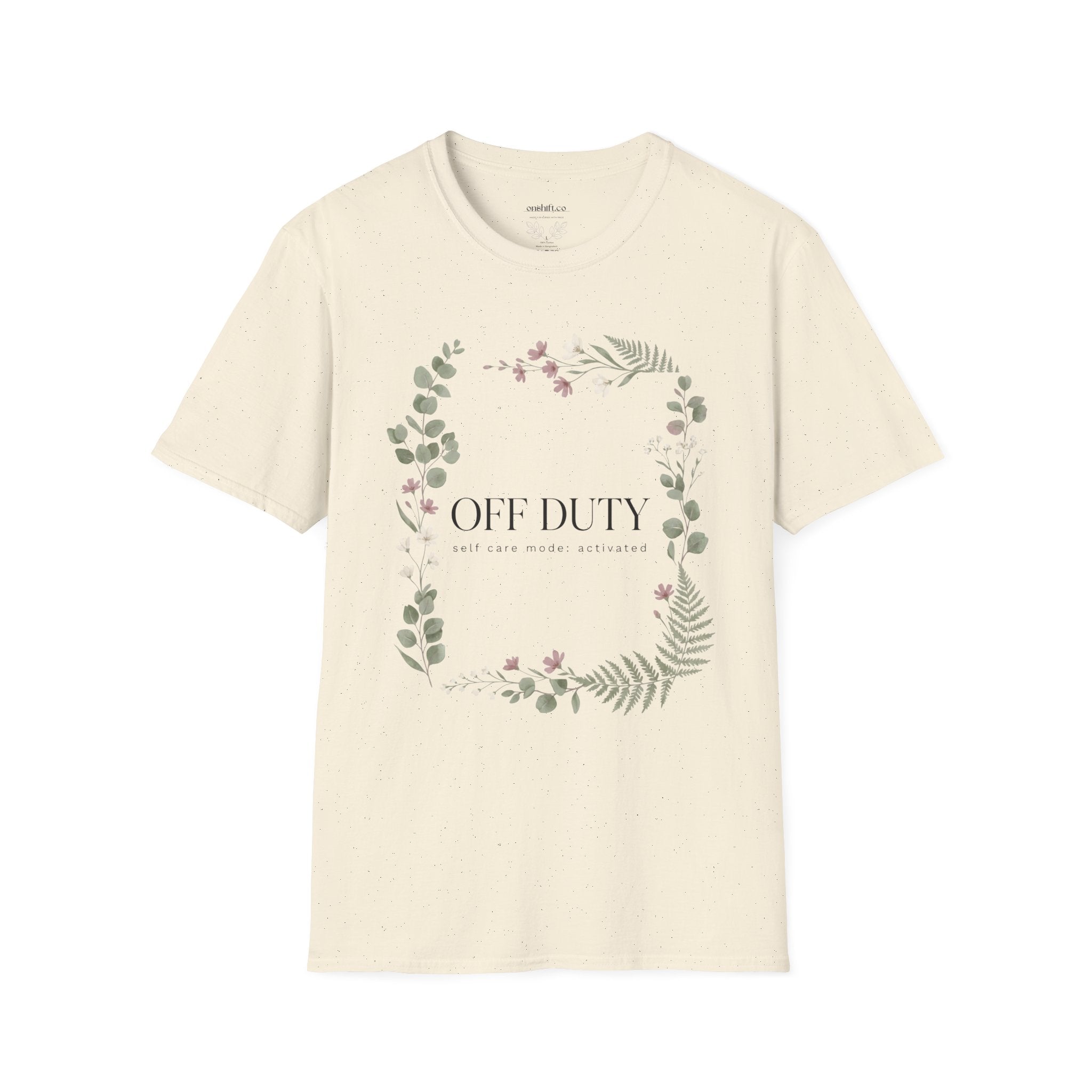 Off Duty Floral NurseT-Shirt — Relaxed Cottagecore Tee
