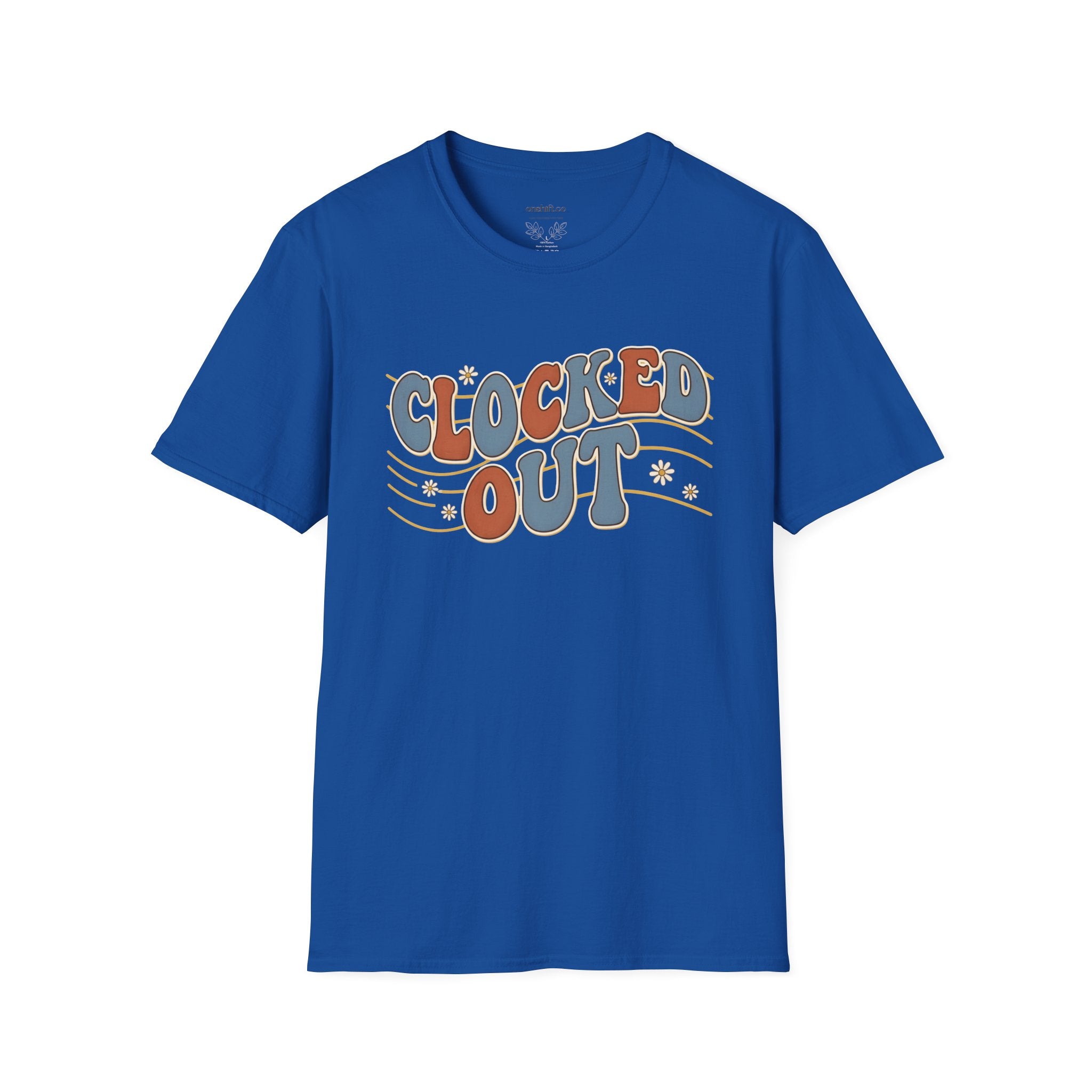 Clocked Out Nurse T-Shirt — Retro 70s Vibe