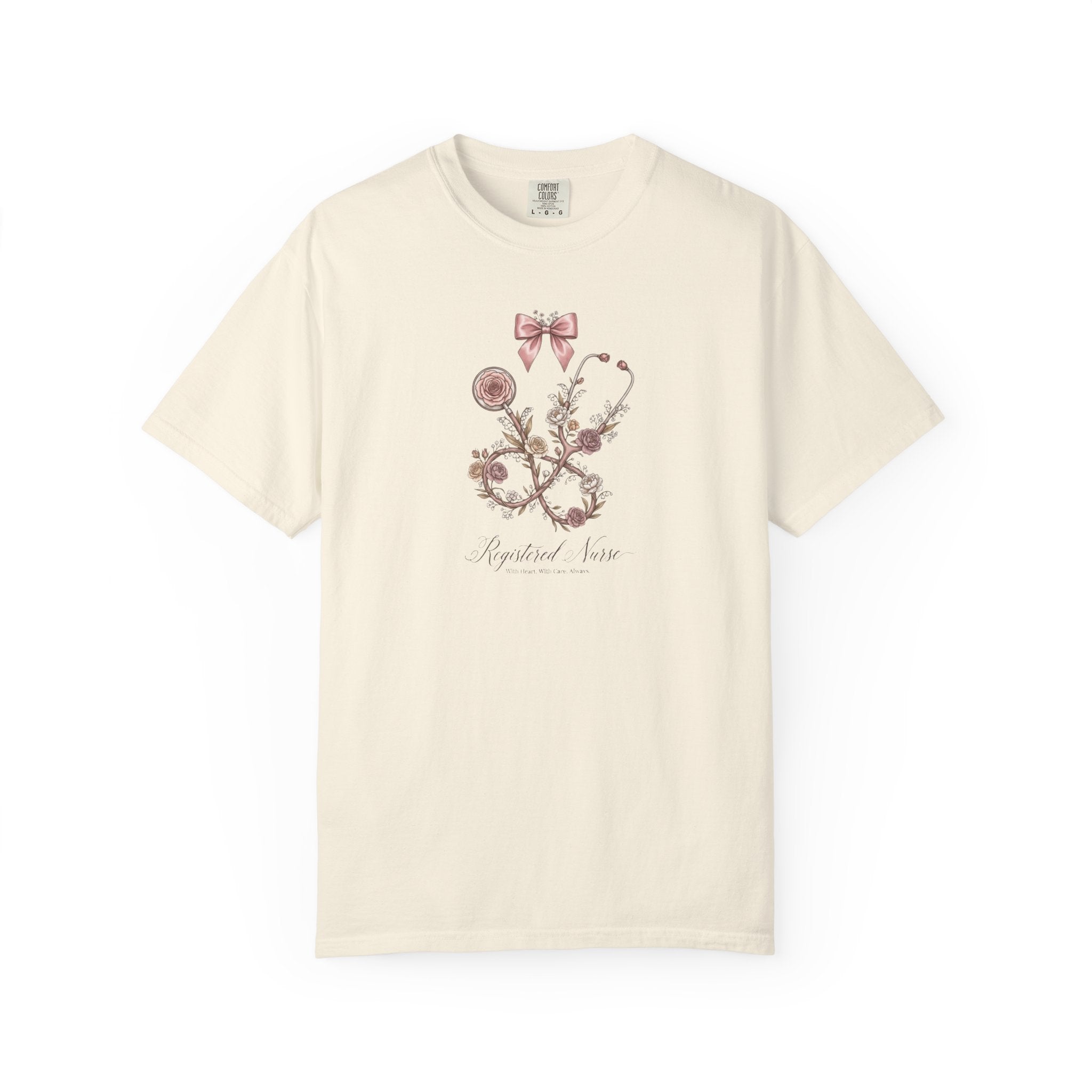 T-shirt floral d'infirmière autorisée
