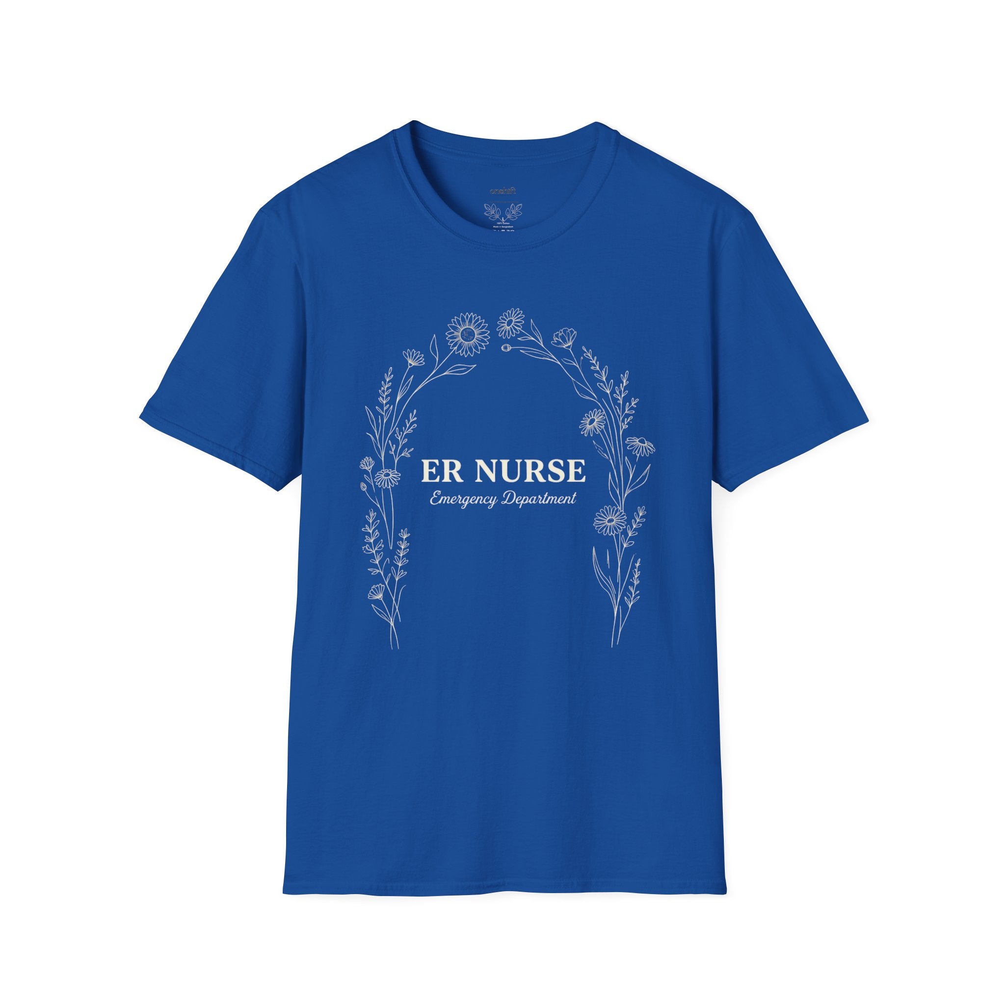 T-shirt infirmier d'urgence floral