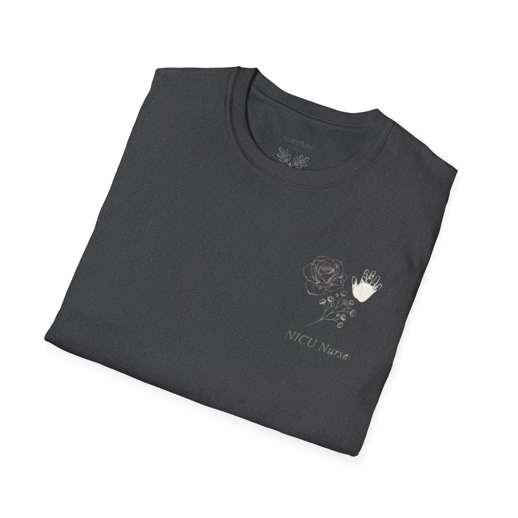 NICU Nurse Left Chest Design T-Shirt