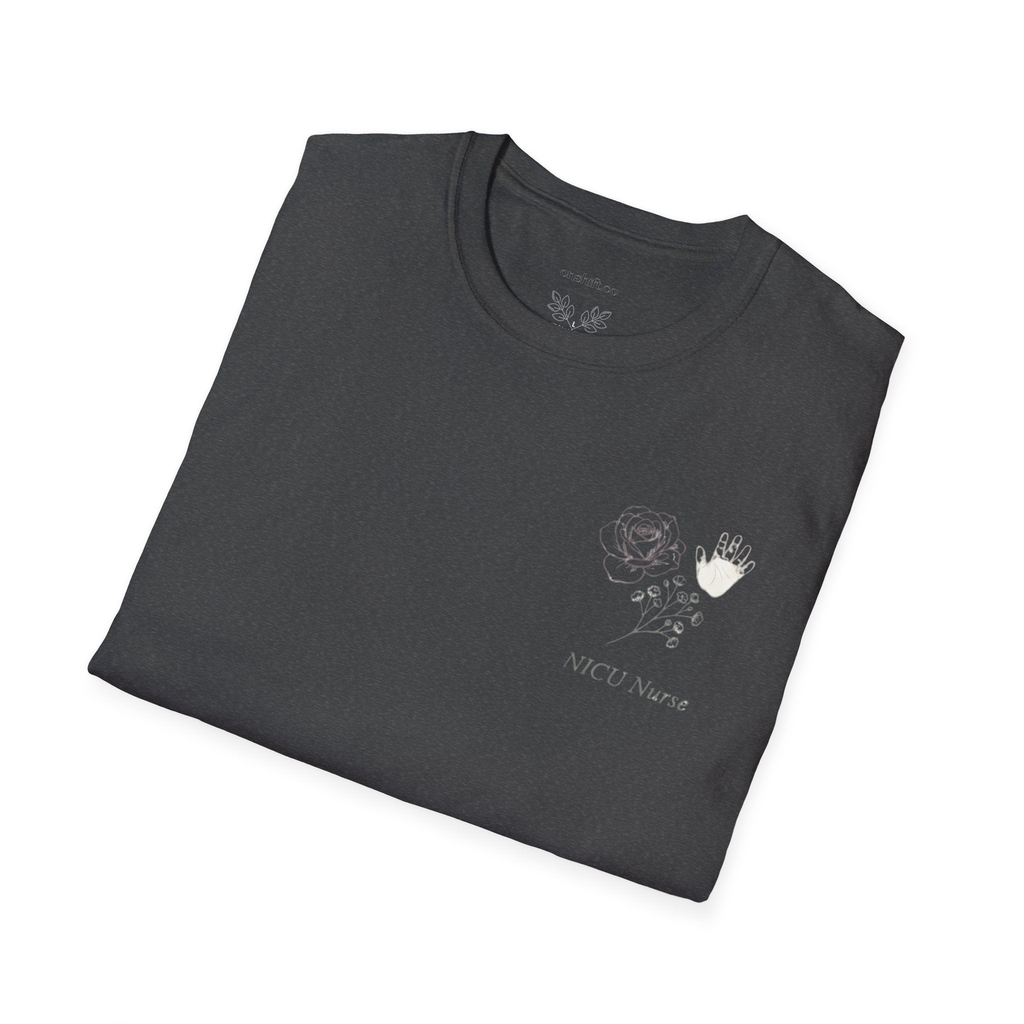 NICU Nurse Left Chest Design T-Shirt