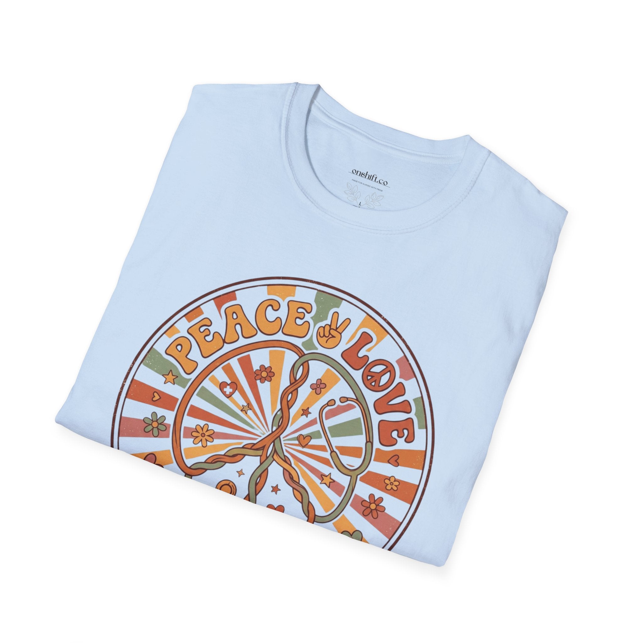 T-Shirt Paix Amour et Soins Infirmiers