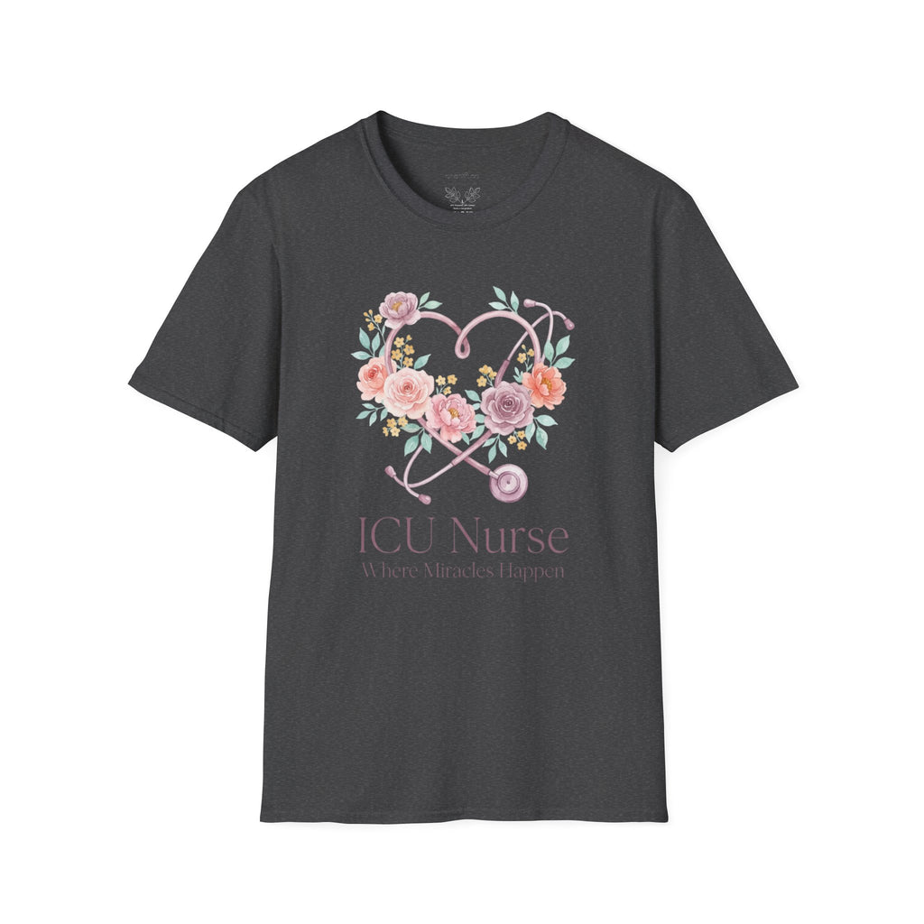 ICU Nurse Floral  T-Shirt