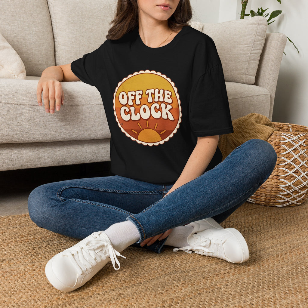 Retro Sunset "Off The Clock" nurse design
