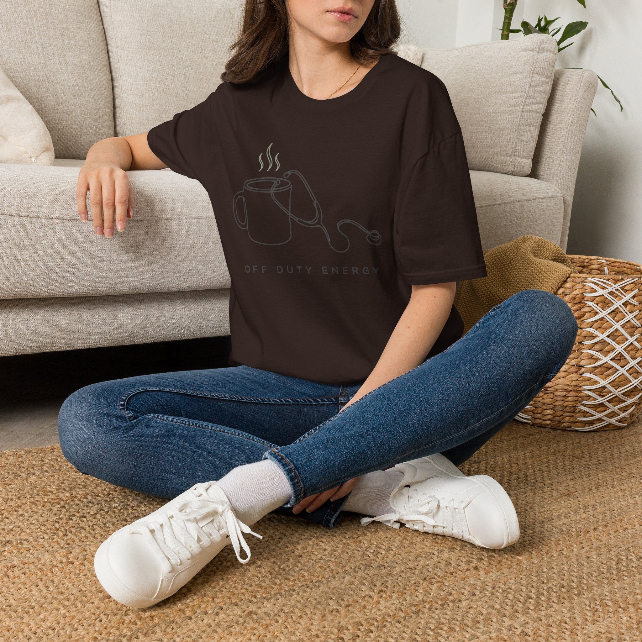 Coffee & Stethoscope Nurse T‑Shirt — Off Duty Energy Tee for Nurses off the clock