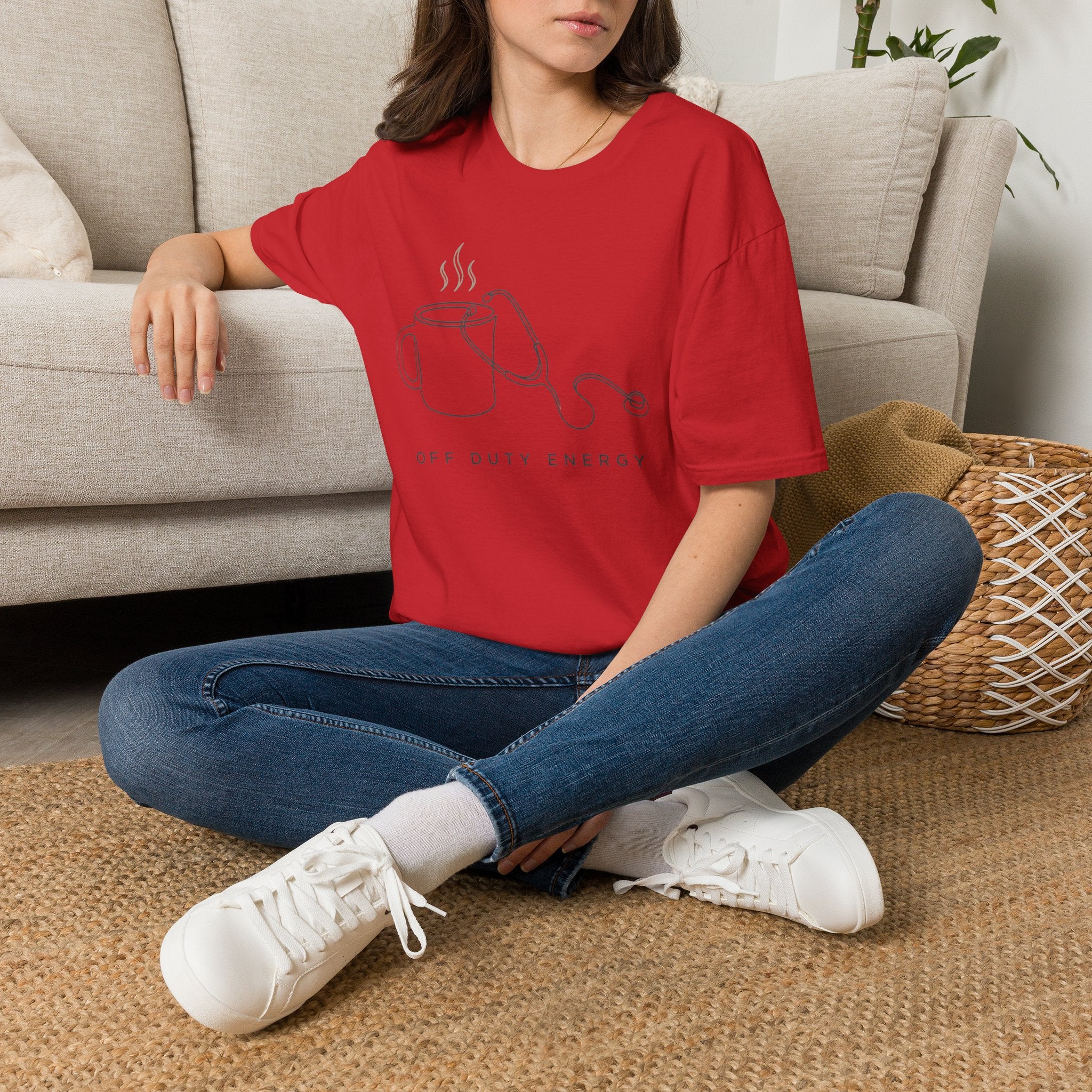 Coffee & Stethoscope Nurse T‑Shirt — Off Duty Energy Tee for Nurses off the clock