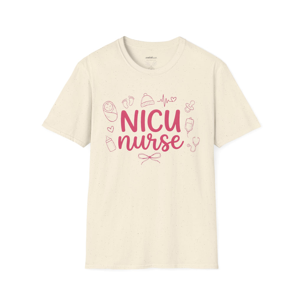 NICU Nurse T-Shirt — Pink Baby Care Tee for NICU Nurses