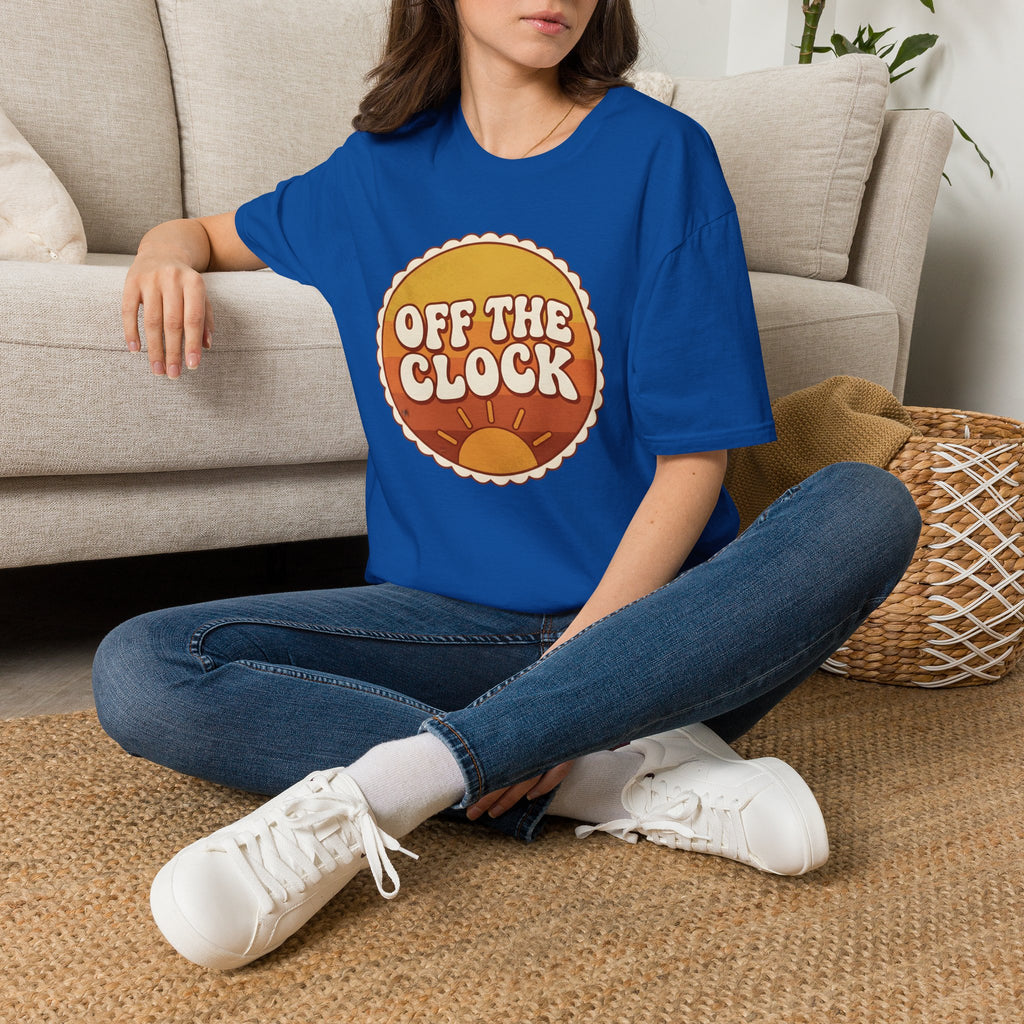 Retro Sunset "Off The Clock" nurse design