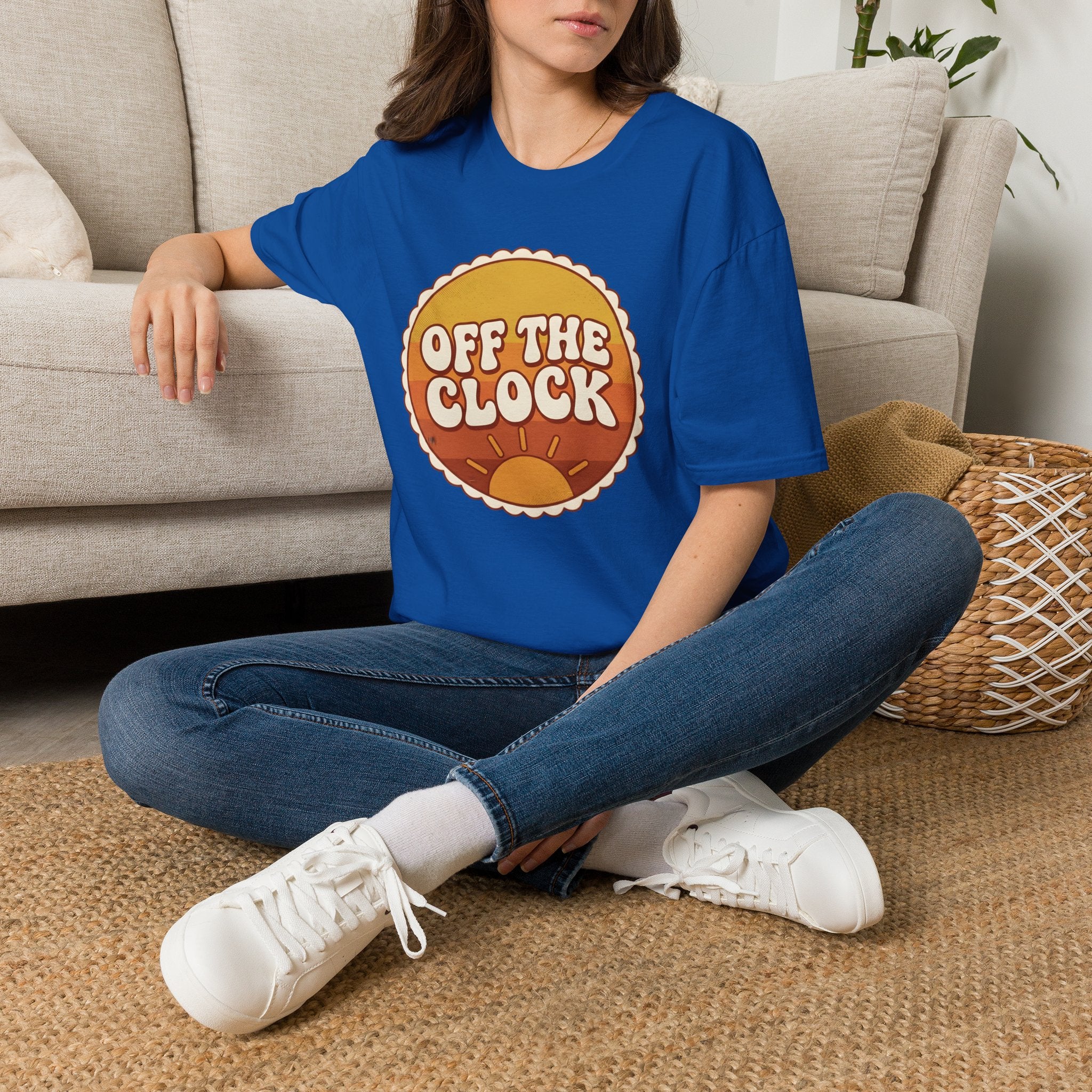 Retro Sunset "Off The Clock" nurse design