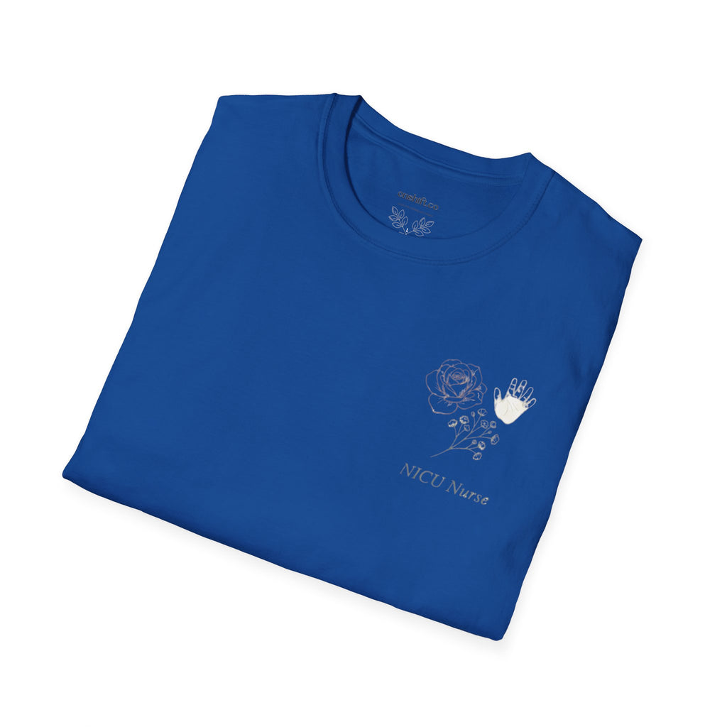 NICU Nurse Left Chest Design T-Shirt