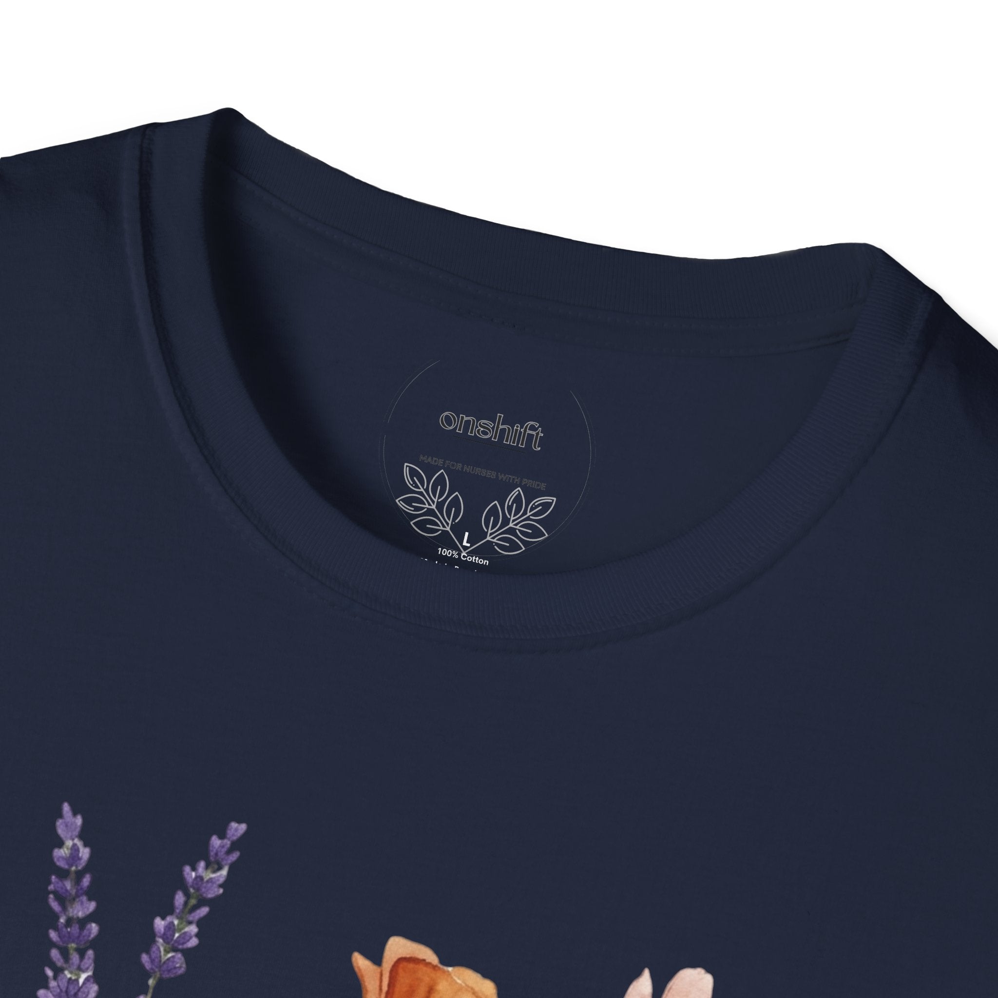 T-shirt Infirmière urgentiste floral