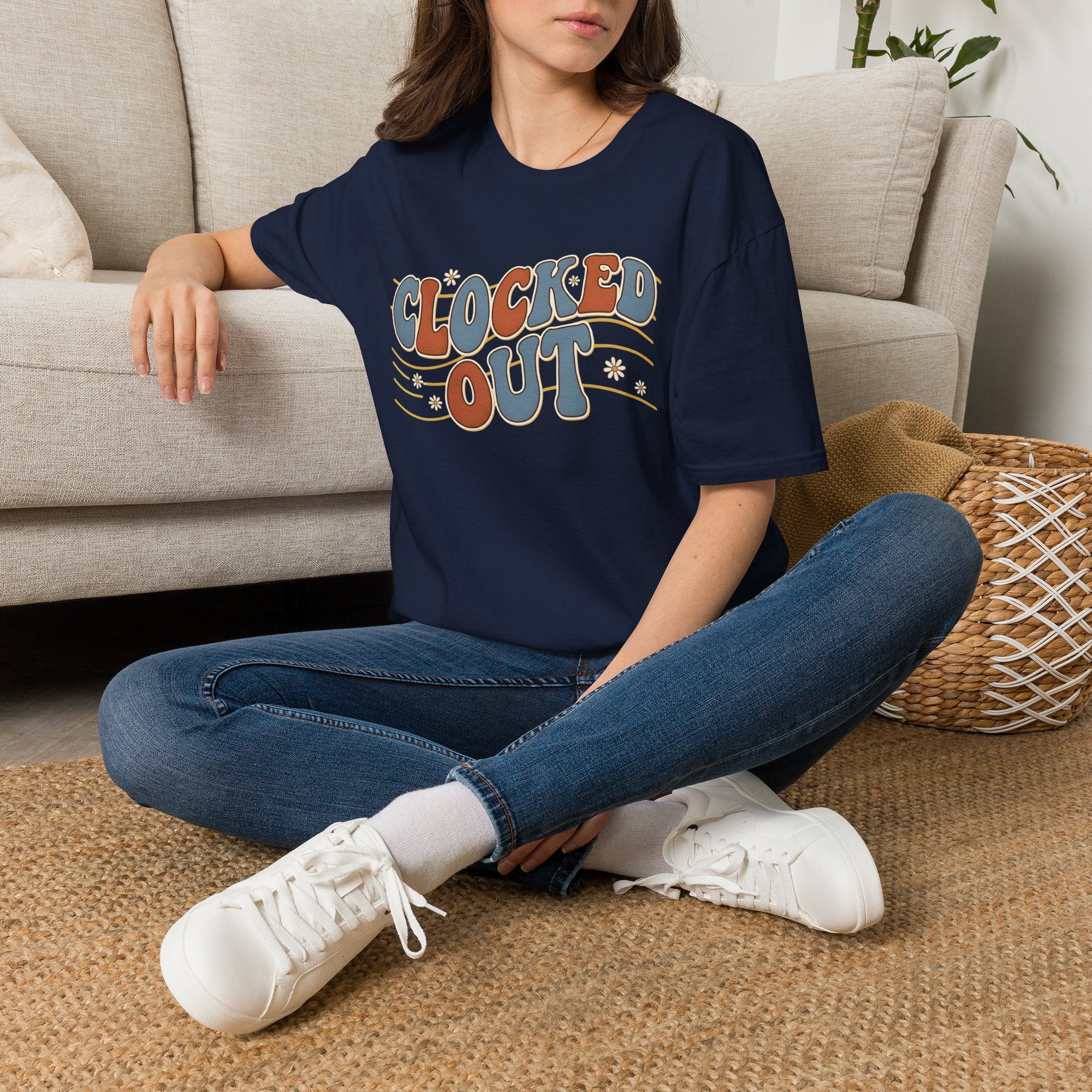 Clocked Out Nurse T-Shirt — Retro 70s Vibe