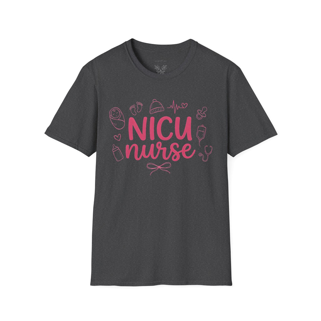 NICU Nurse T-Shirt — Pink Baby Care Tee for NICU Nurses