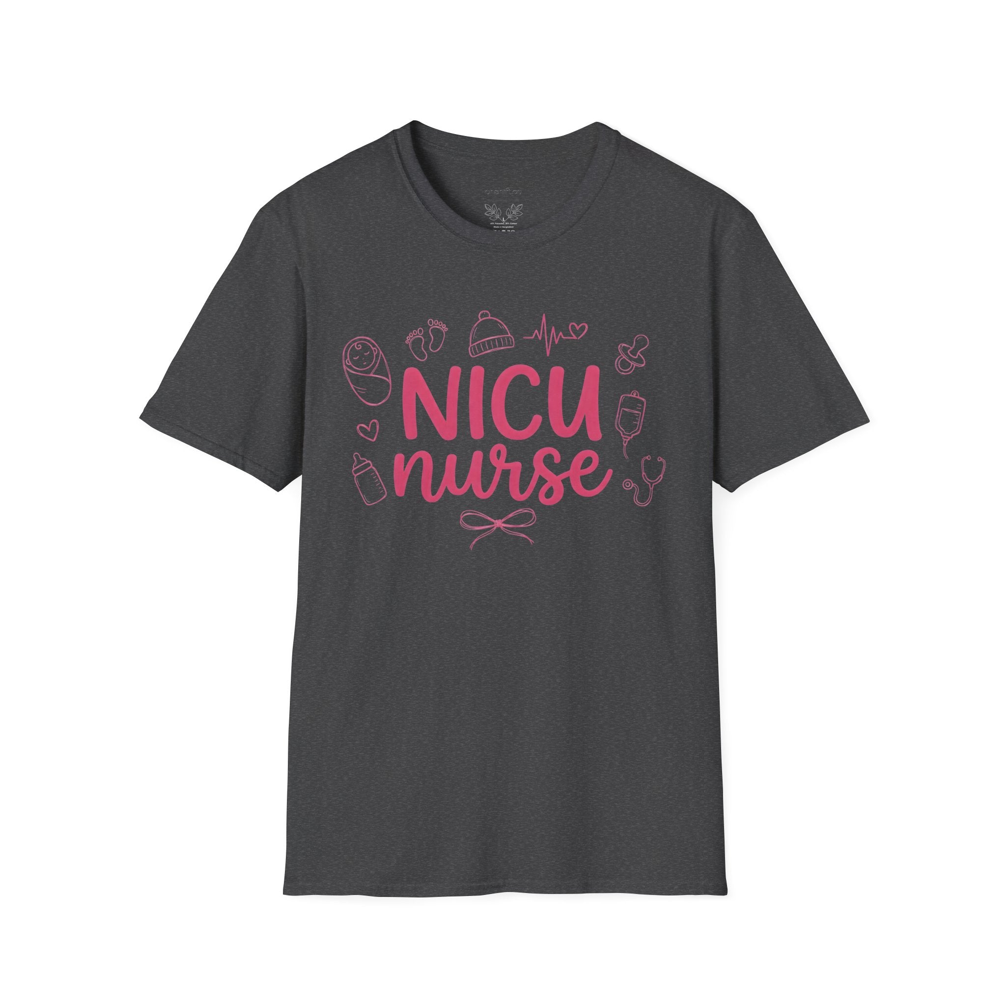 NICU Nurse T-Shirt — Pink Baby Care Tee for NICU Nurses