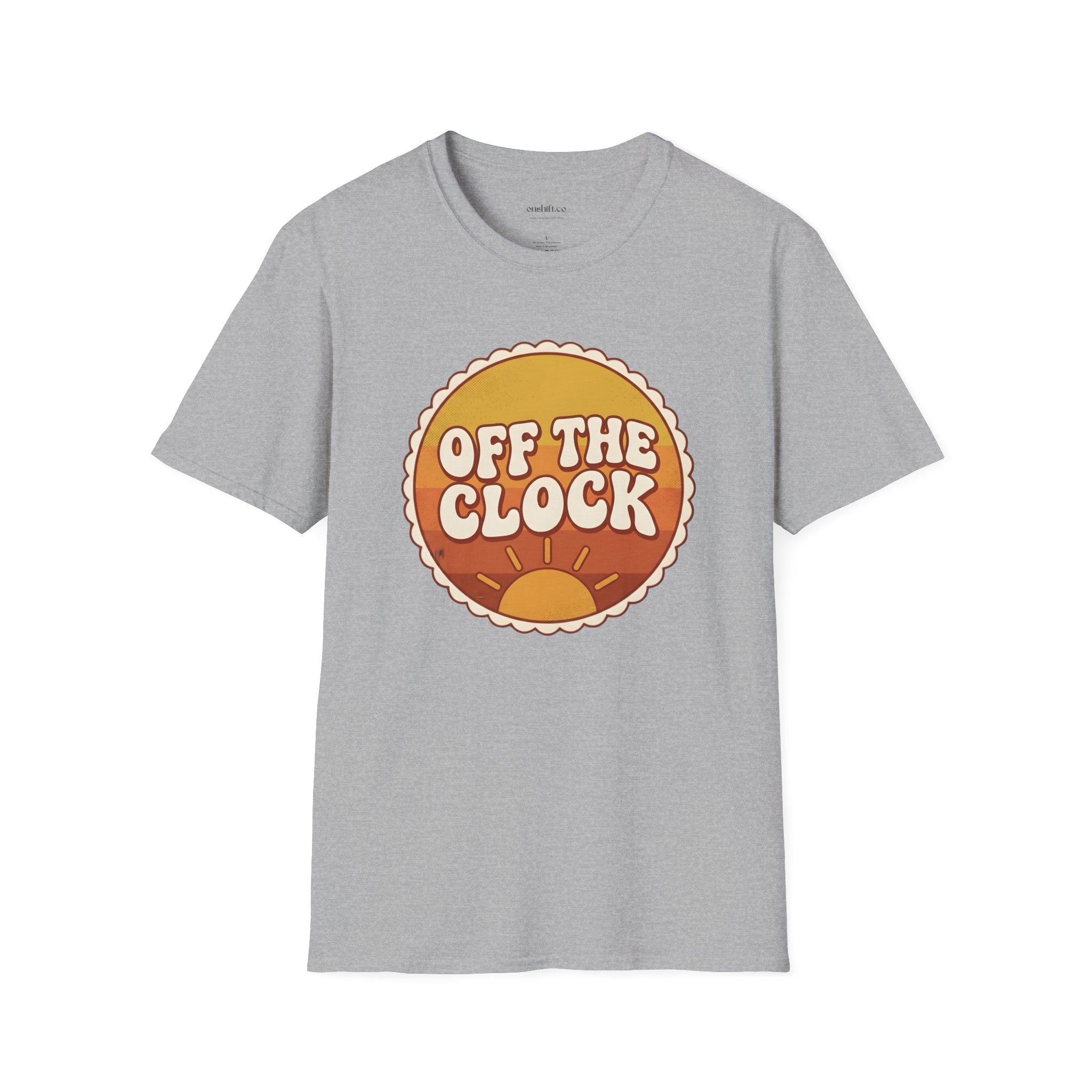 Retro Sunset "Off The Clock" nurse design