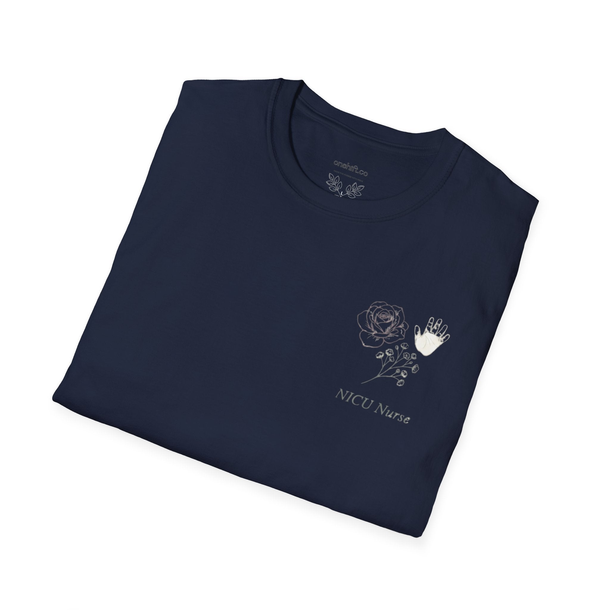 NICU Nurse Left Chest Design T-Shirt